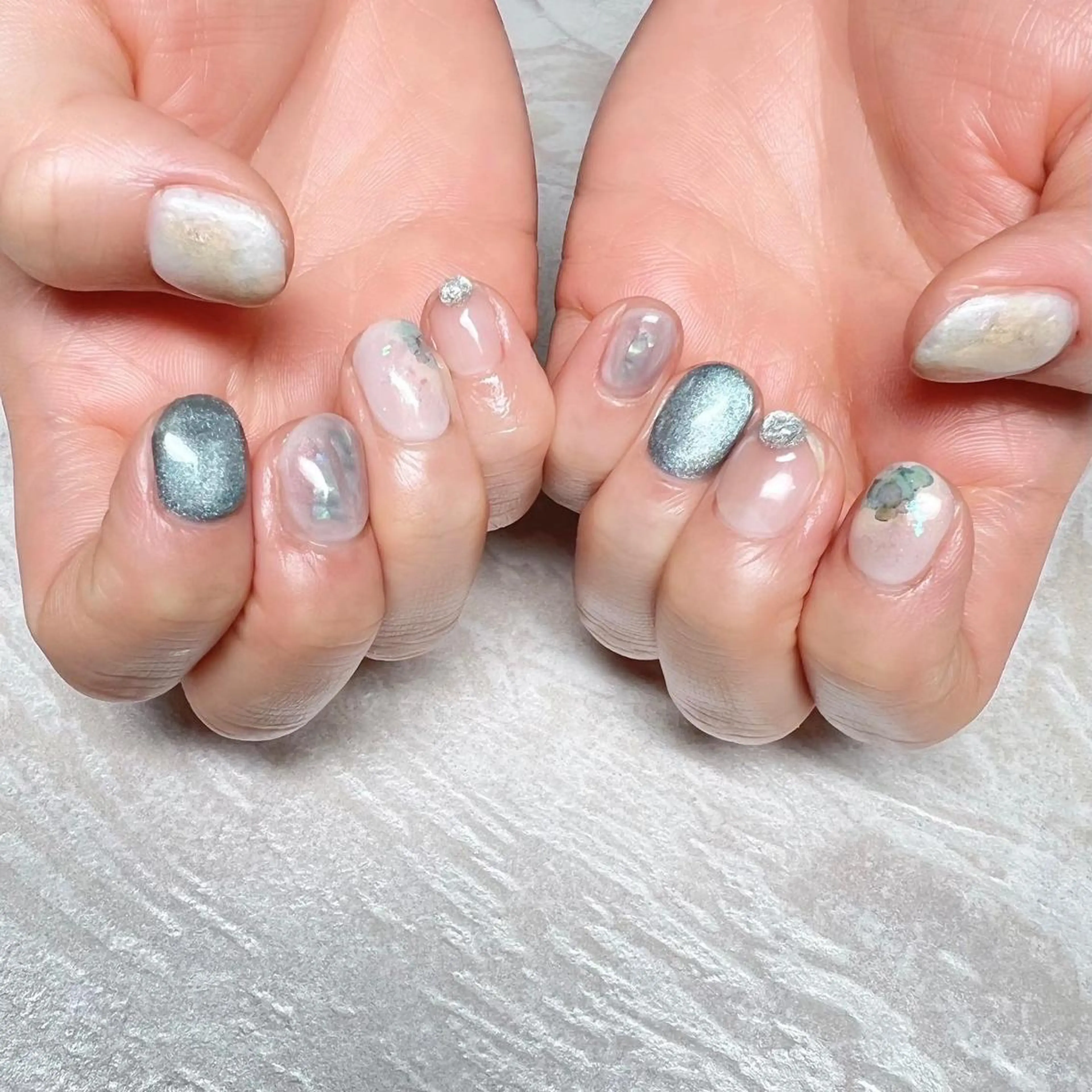 ネイル ニュアンスネイル ショートネイル gemickle nailのネイルデザイン