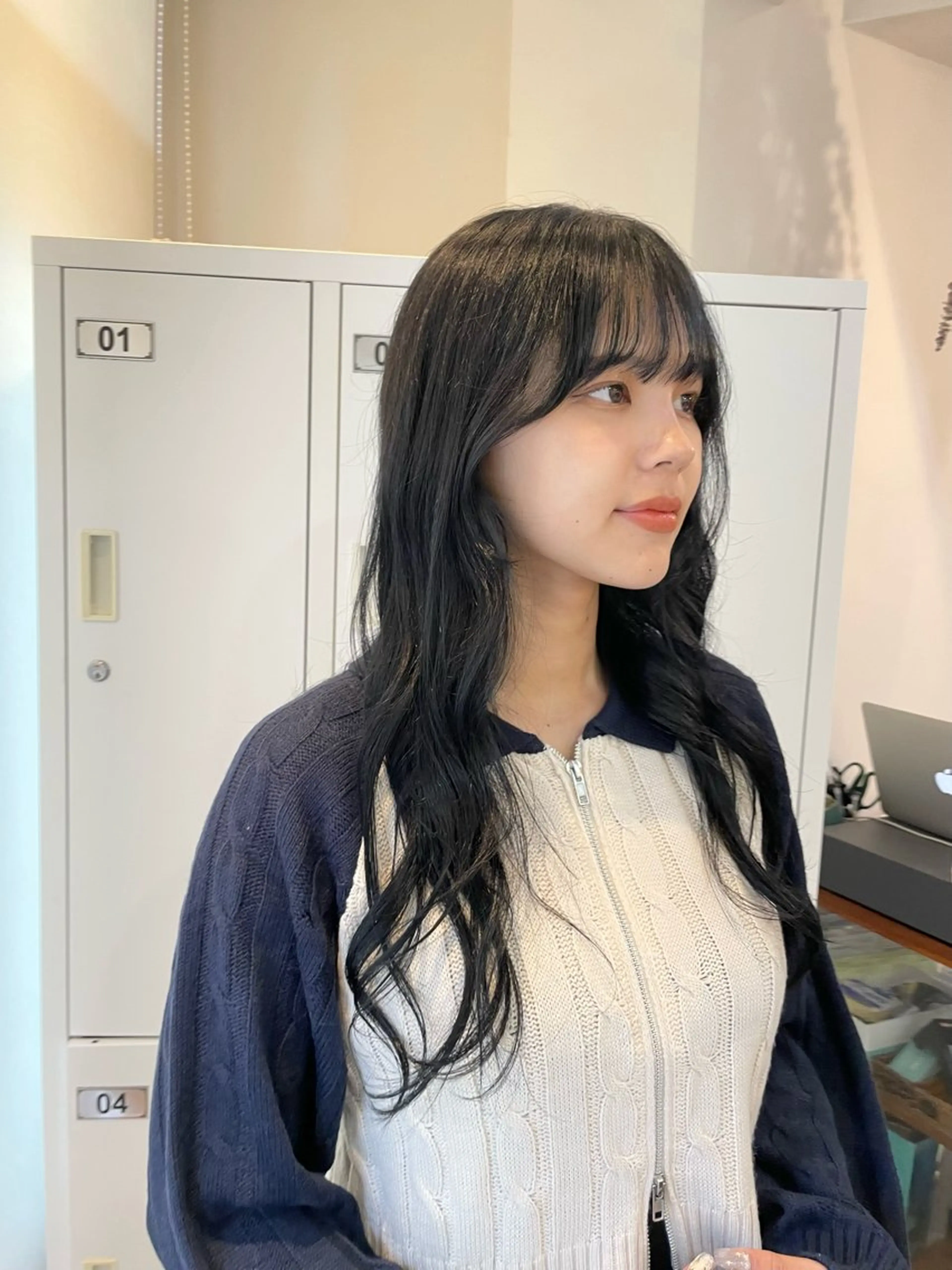 ロング カラー ヘアカラー トリートメント みやした もあのヘアスタイル