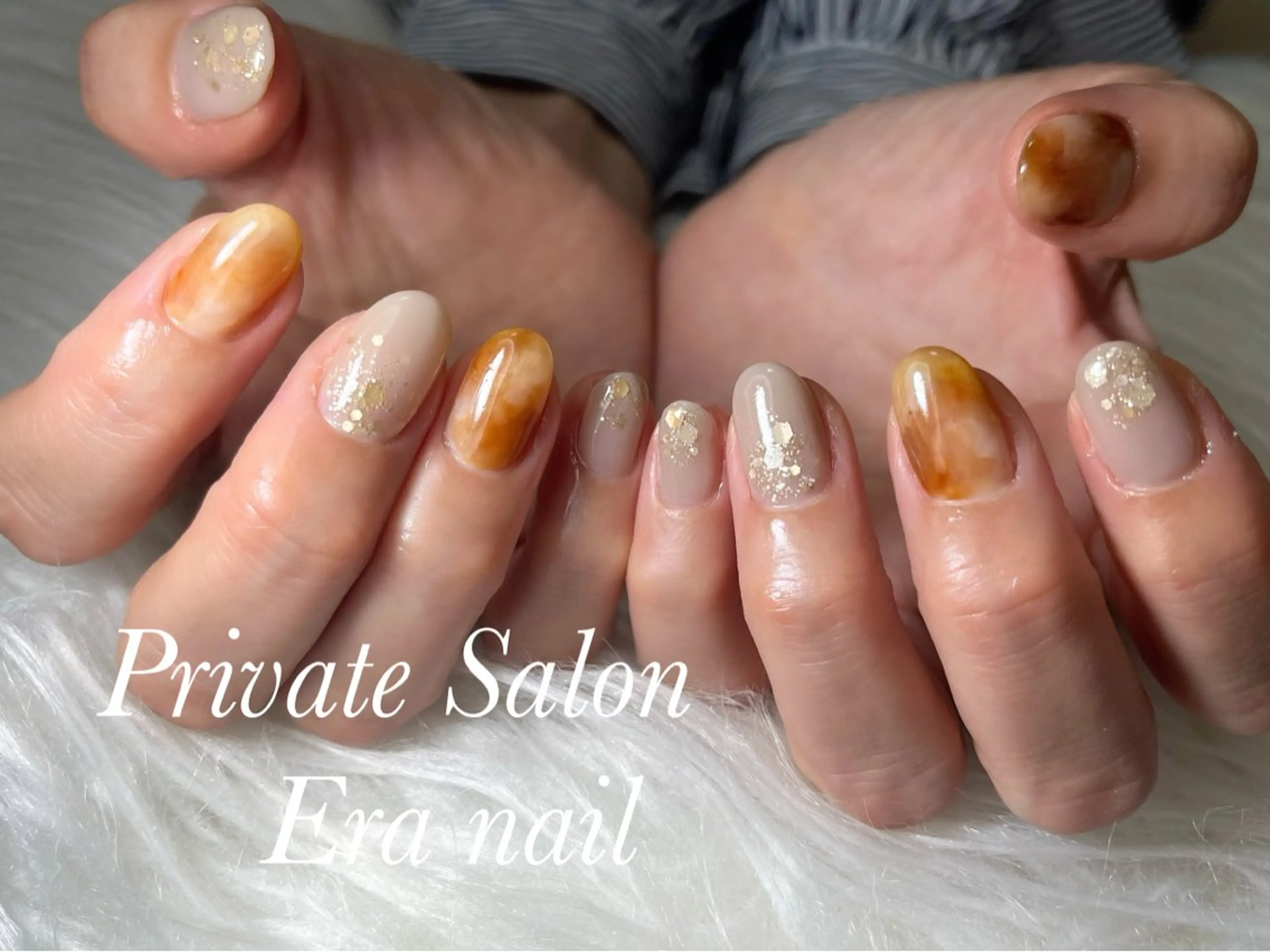 ネイル べっ甲ネイル Era nailのネイルデザイン