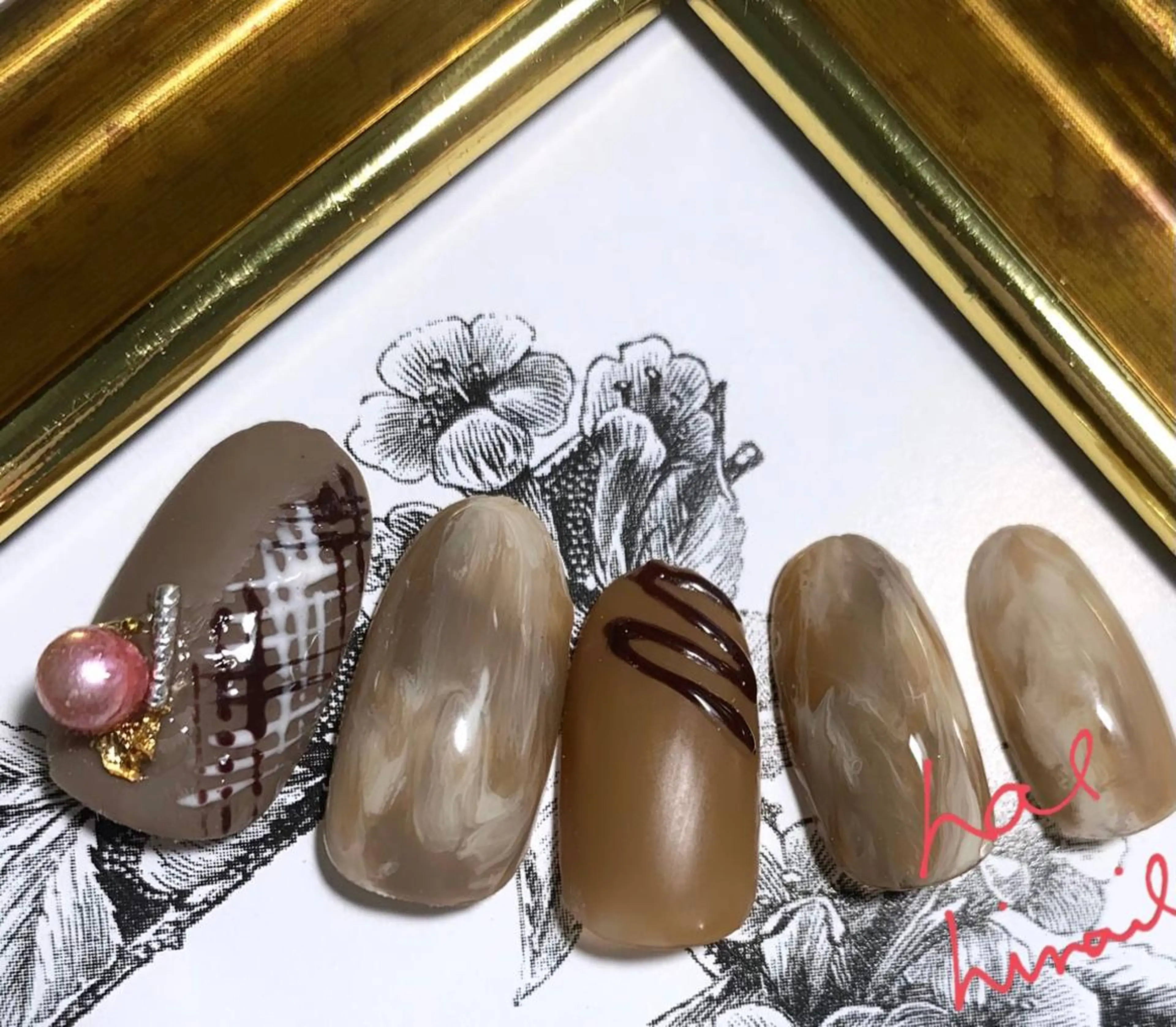 ネイル マットネイル ニュアンスネイル バレンタイン はるひな ねいるのネイルデザイン