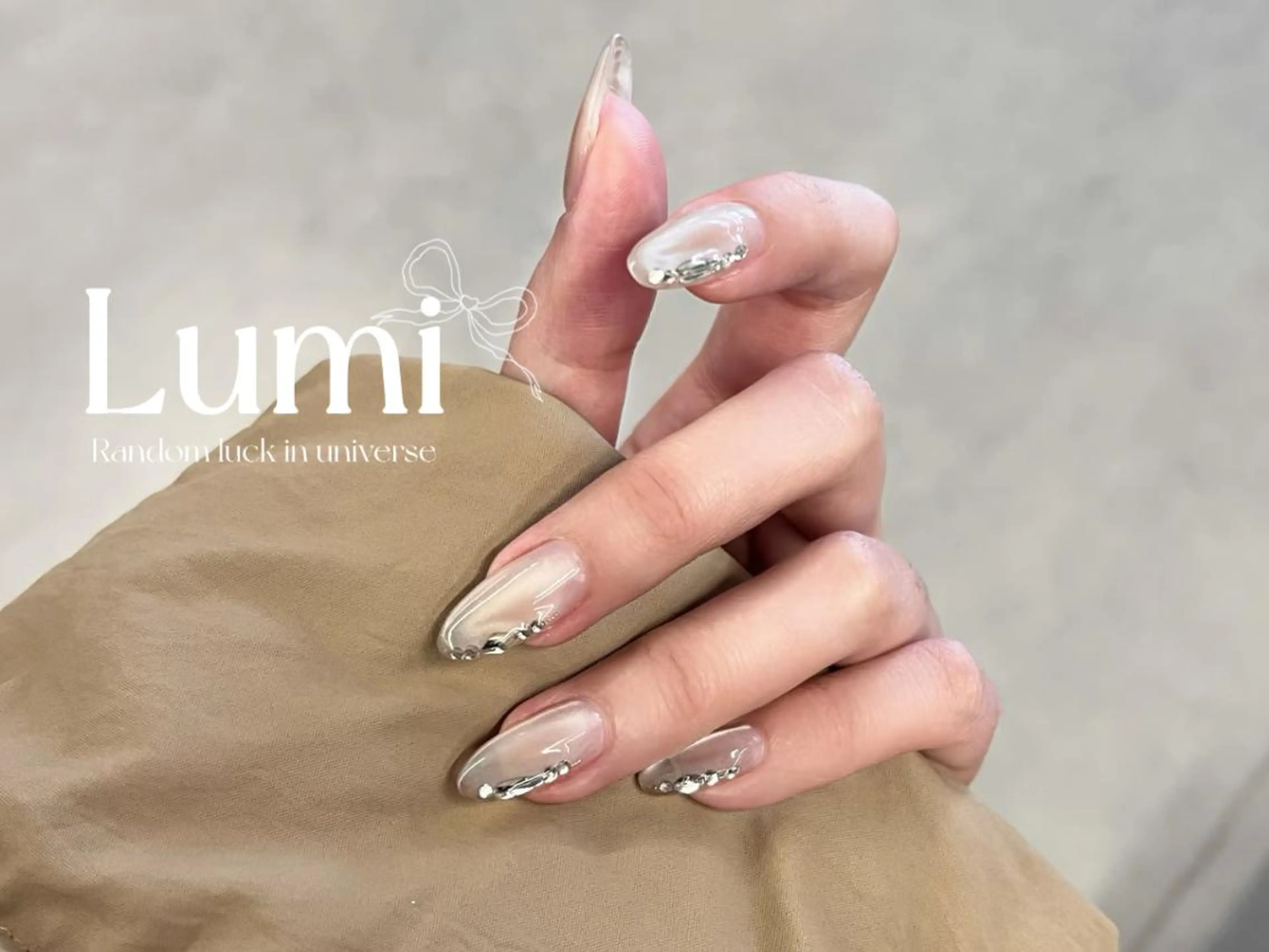 ネイル ツイードネイル 冬ネイル クリスマス 神崎 理沙のネイルデザイン