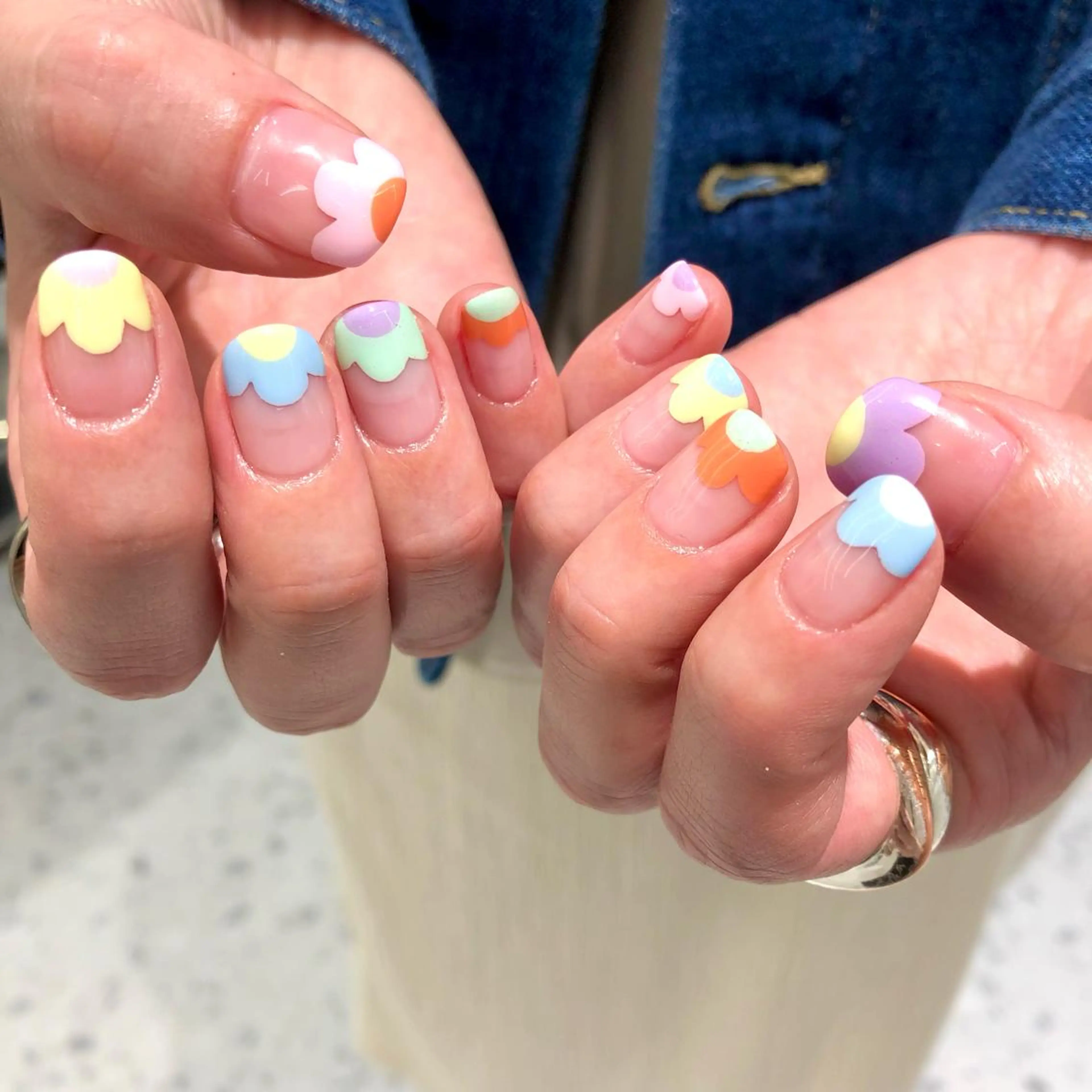 ネイル 韓国ネイル ハンドネイル 🧁🥕 asukaのネイルデザイン