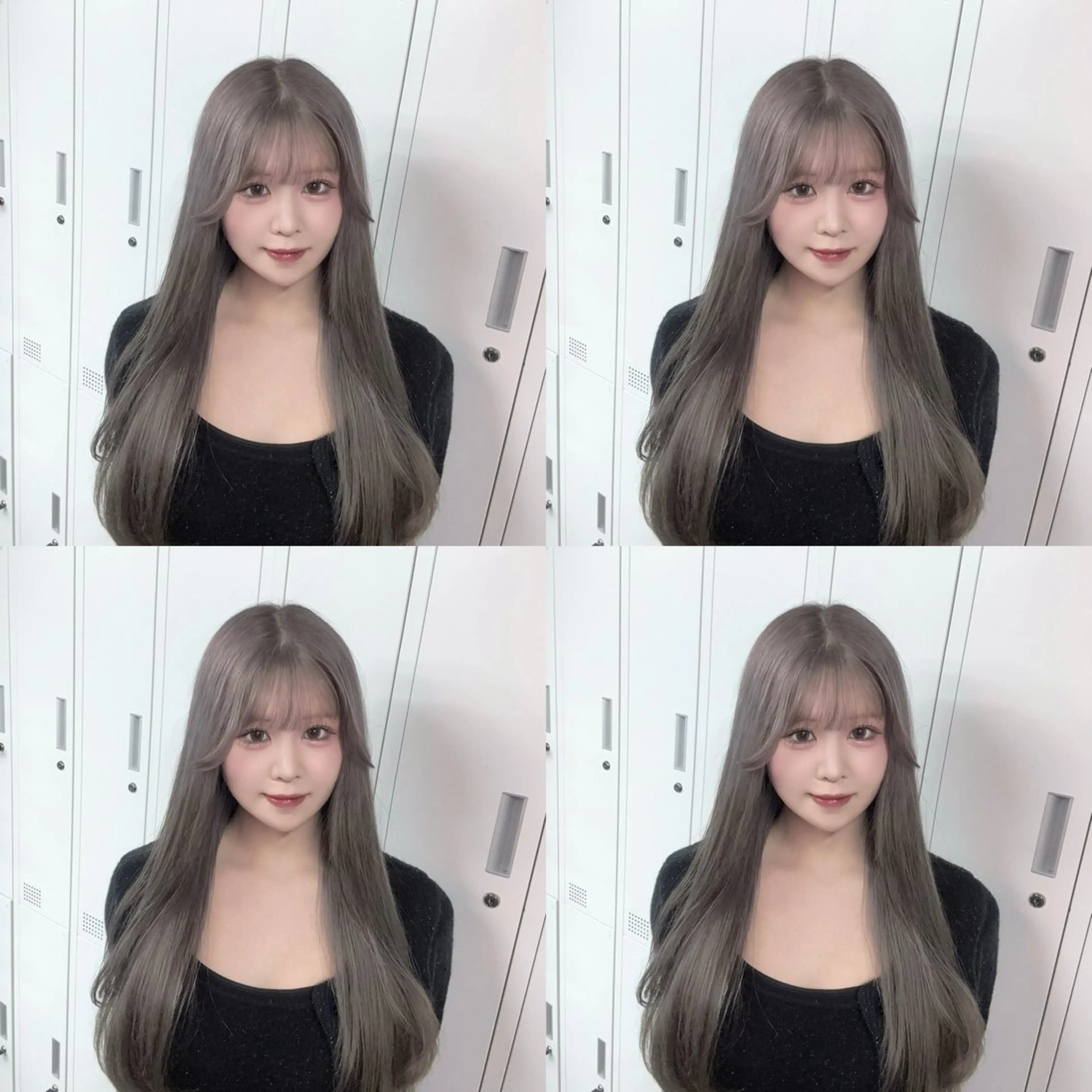 セミロング カラー カット ヘアカラー 💎yuto💎 ハイトーン/韓国ヘアのヘアスタイル