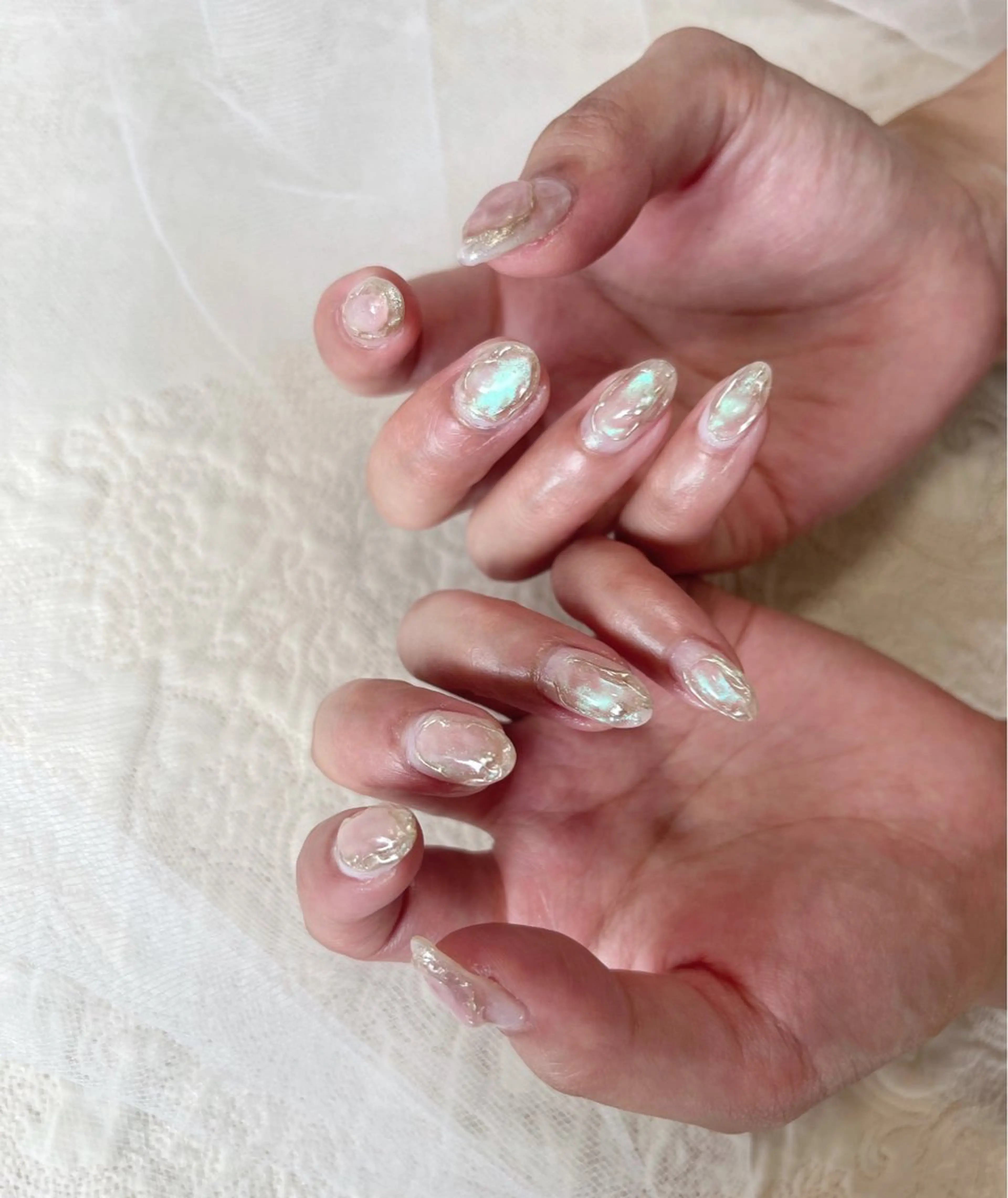 ネイル ニュアンスネイル ブライダルネイル 大人可愛いネイル🎗 Hinaのネイルデザイン