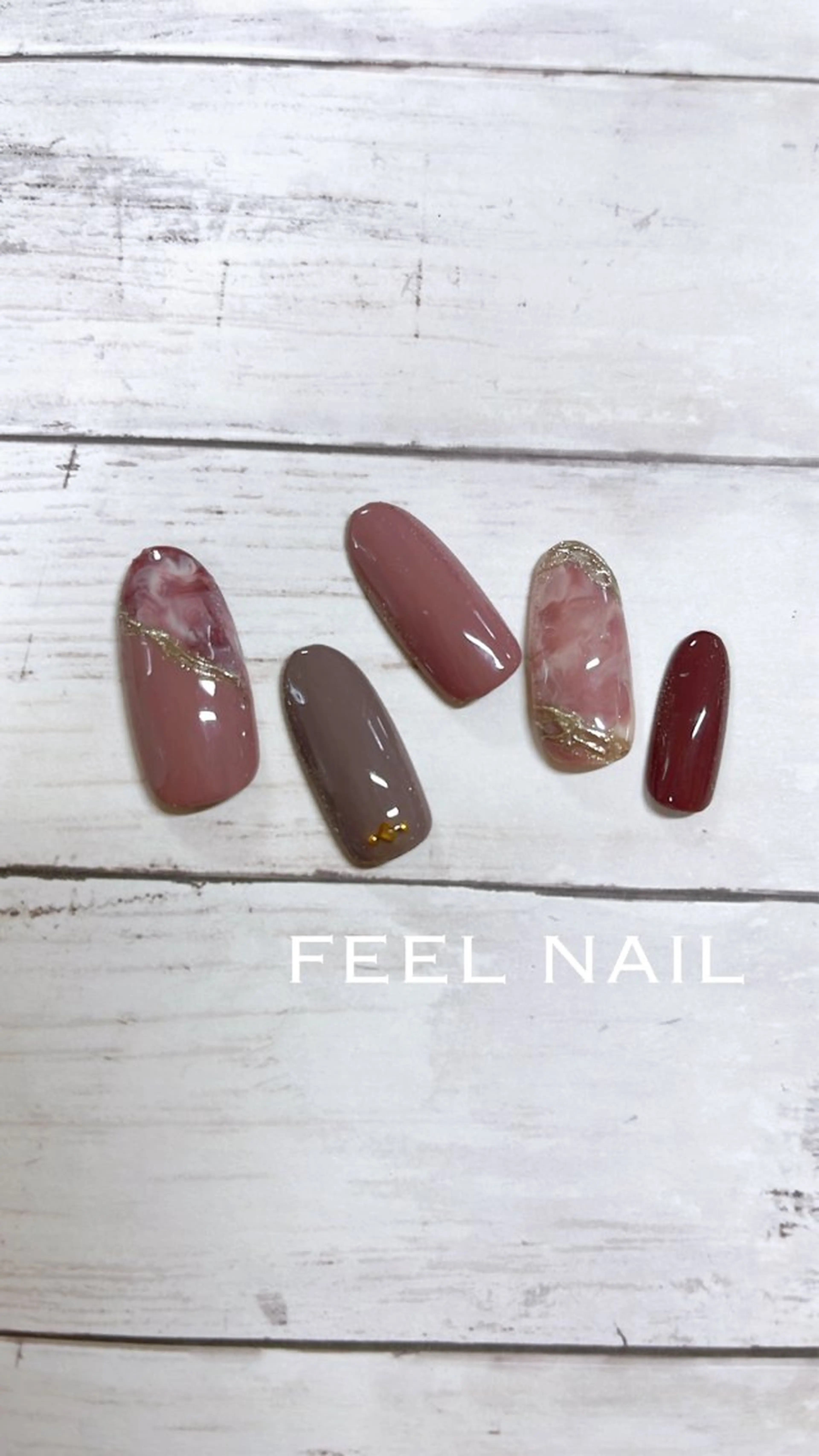 ネイル アートネイル ニュアンスネイル ピンク ピンクベージュ 秋好 悠のネイルデザイン