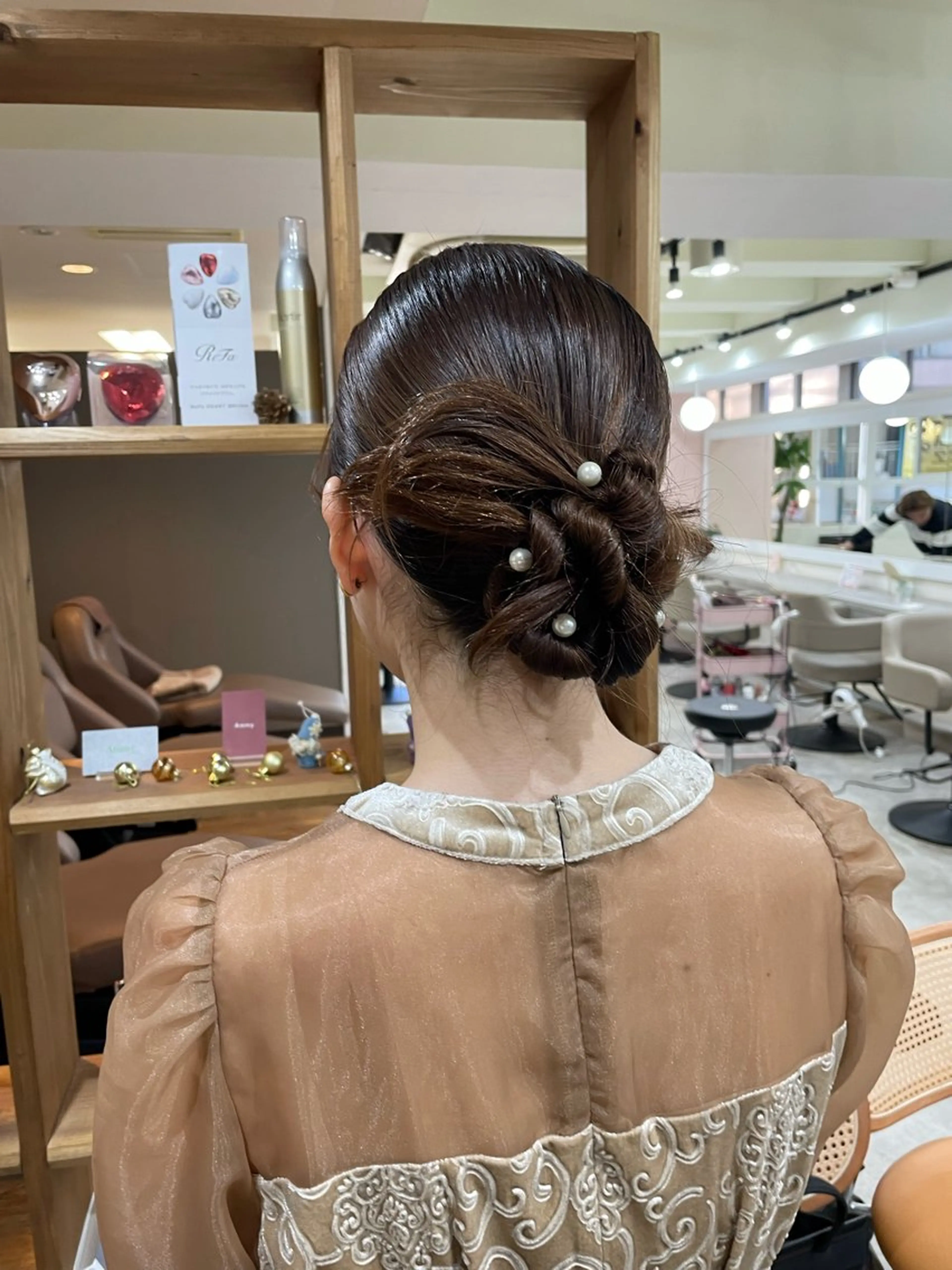 セミロング ヘアアレンジ ヘアセット 韓国風パーマ/ヘア セット/店長みづきのヘアスタイル