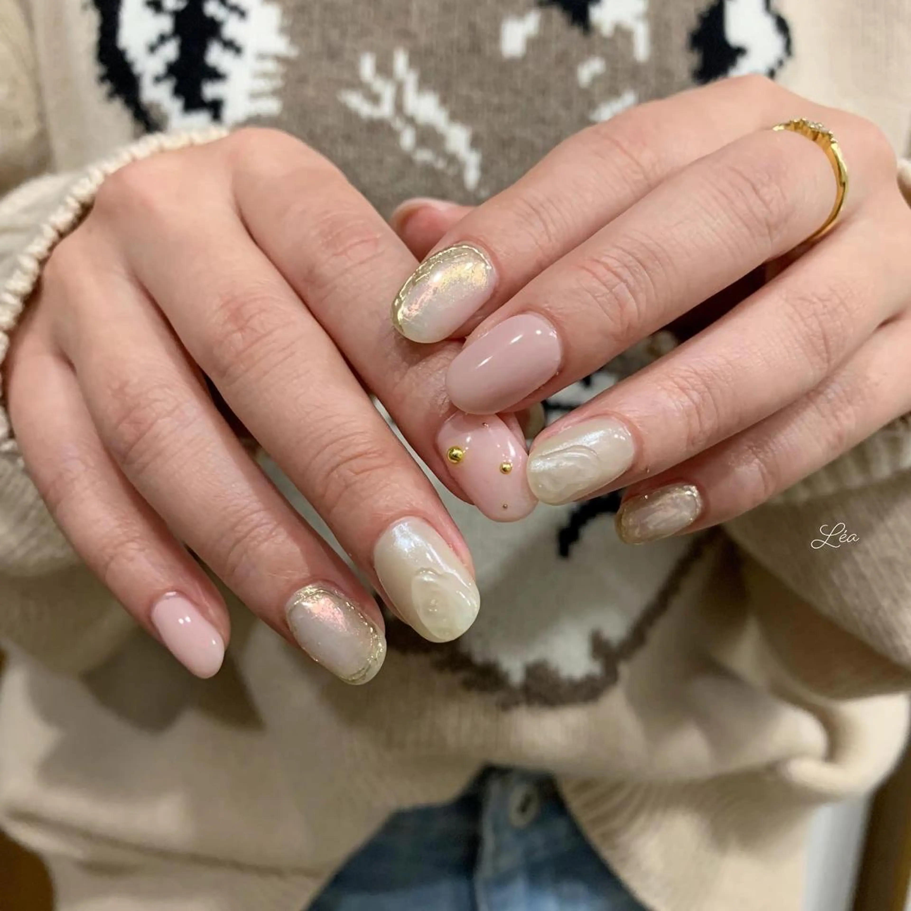ネイル ジェルネイル パラジェル Léa nailのネイルデザイン