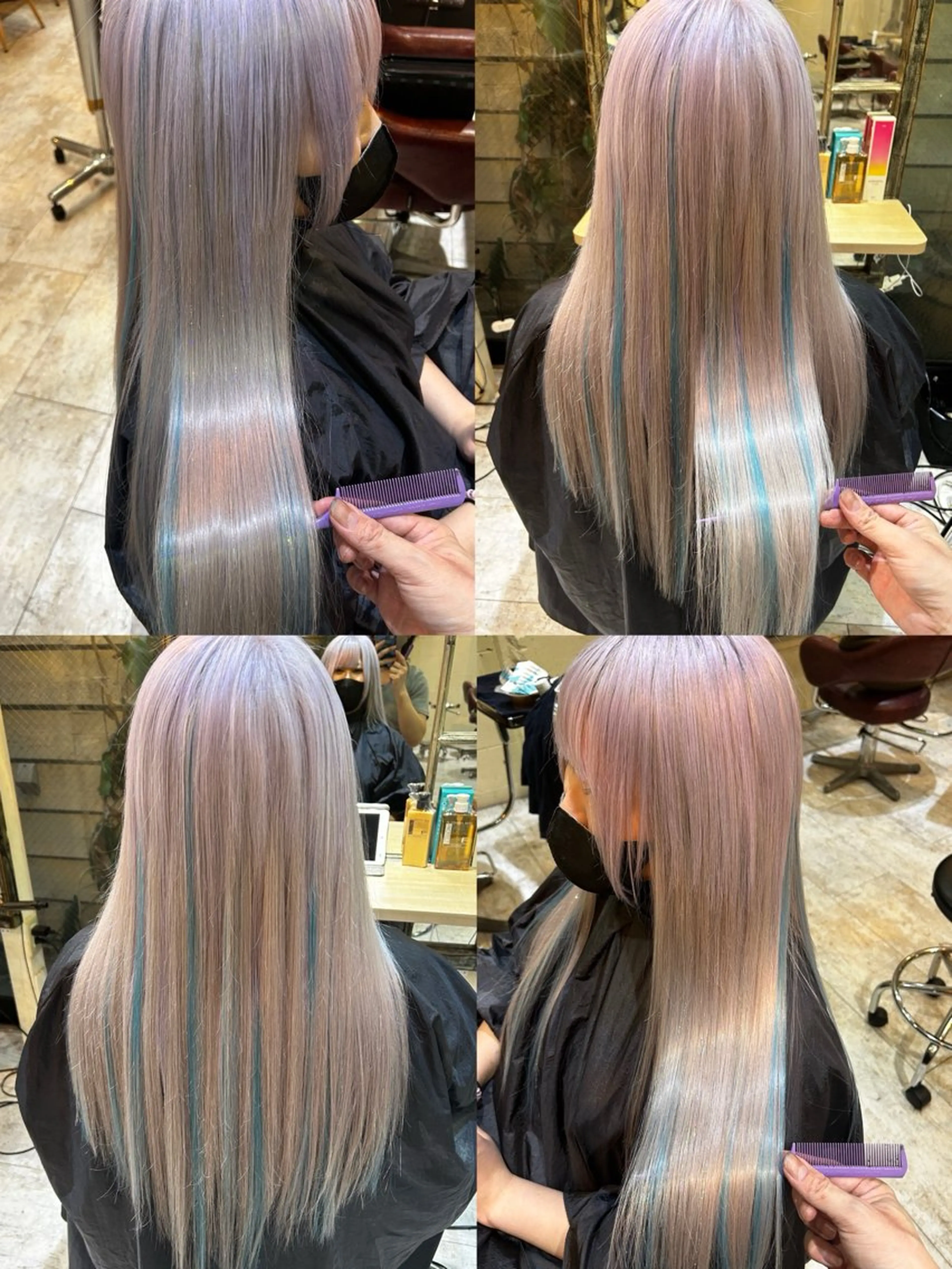 ロング カラー タケ ウチのヘアスタイル