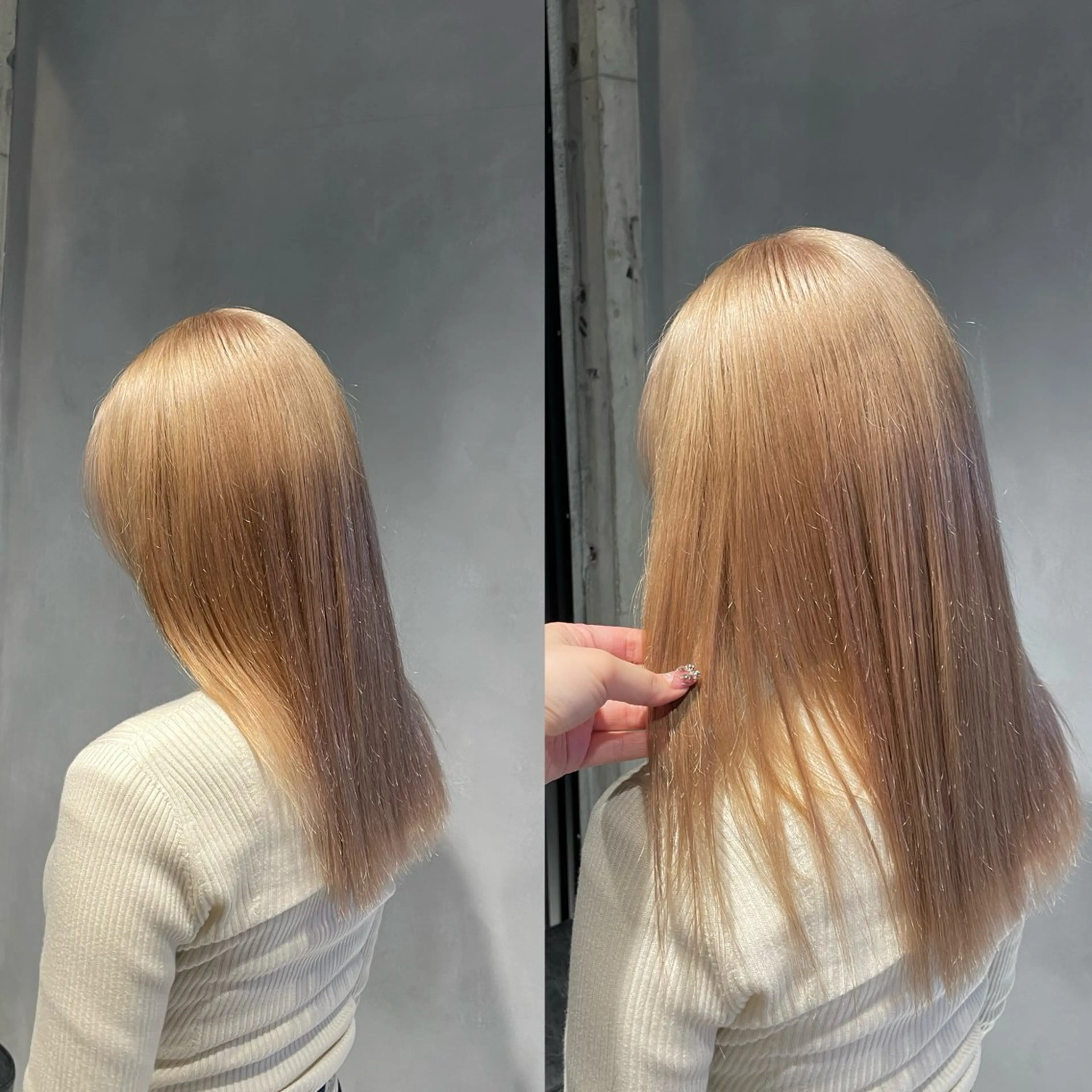 🐩ミニモ限定の価格🐩　　抜きっぱなしblond⭐️【2回ケアブリーチ込み】の写真