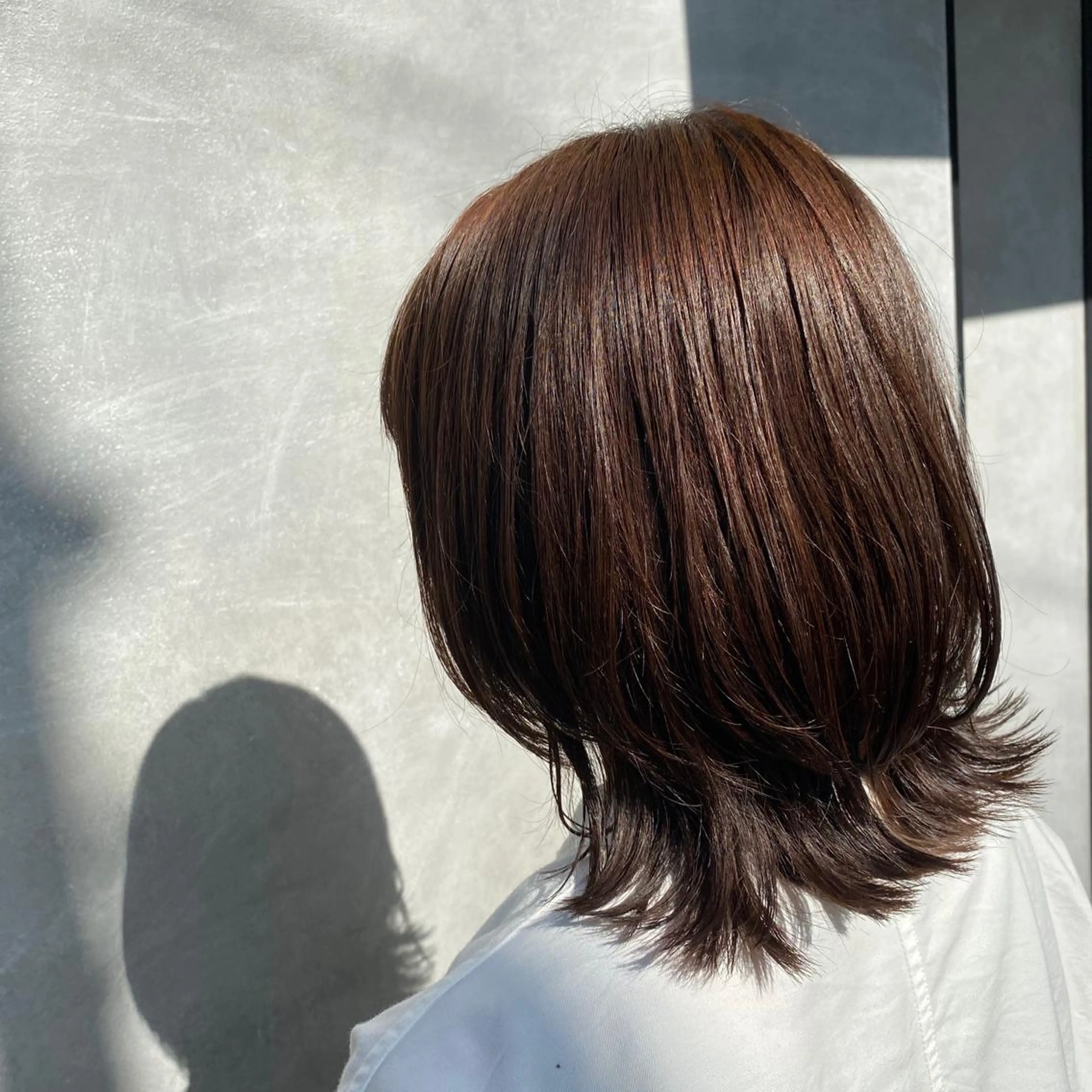 ミディアム ウルフカット 丸山 明日香のヘアスタイル