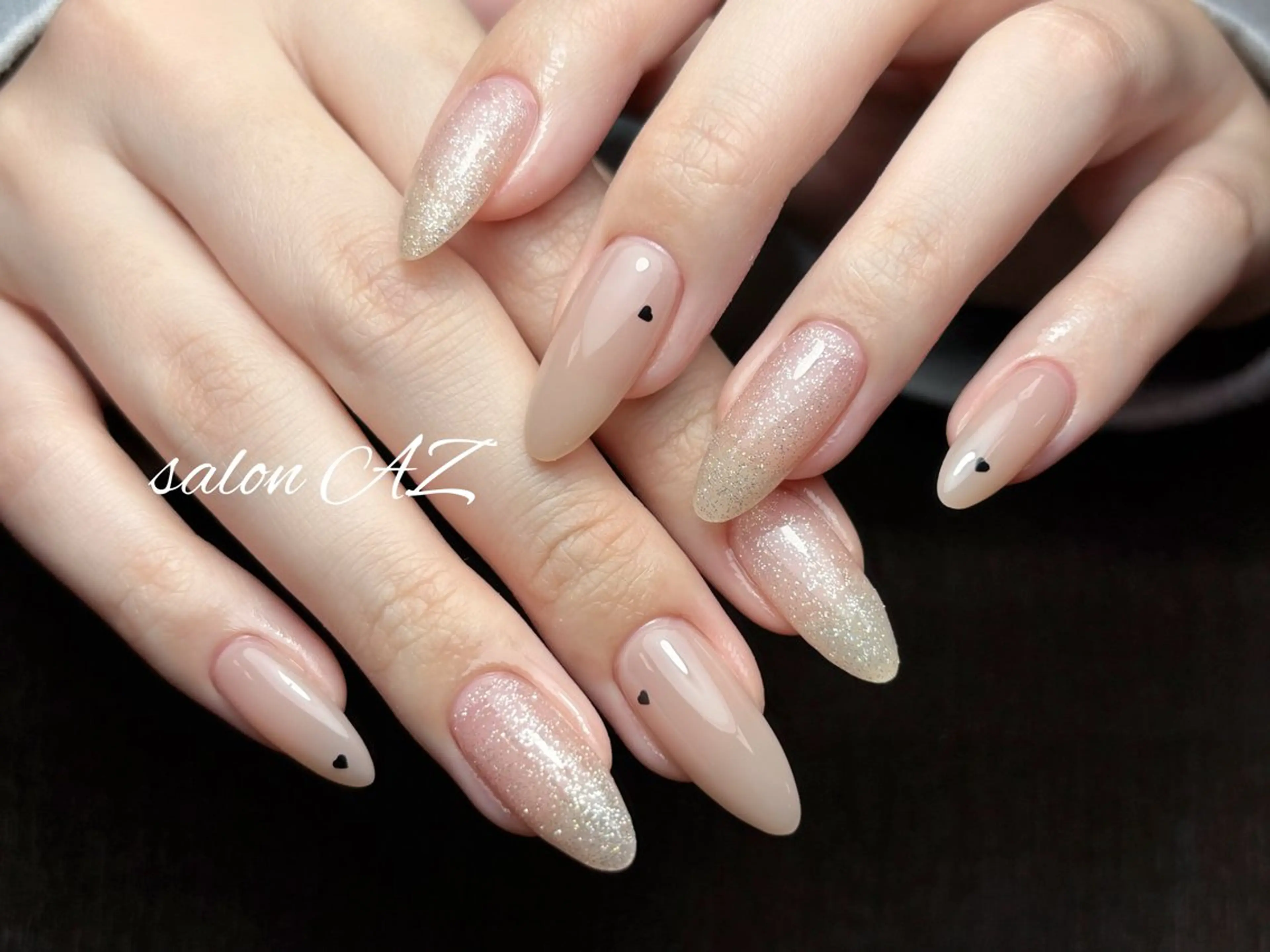 ネイル アートネイル 長さ出し フットネイル フレンチネイル ジェルネイル ハンドネイル salon AZのネイルデザイン