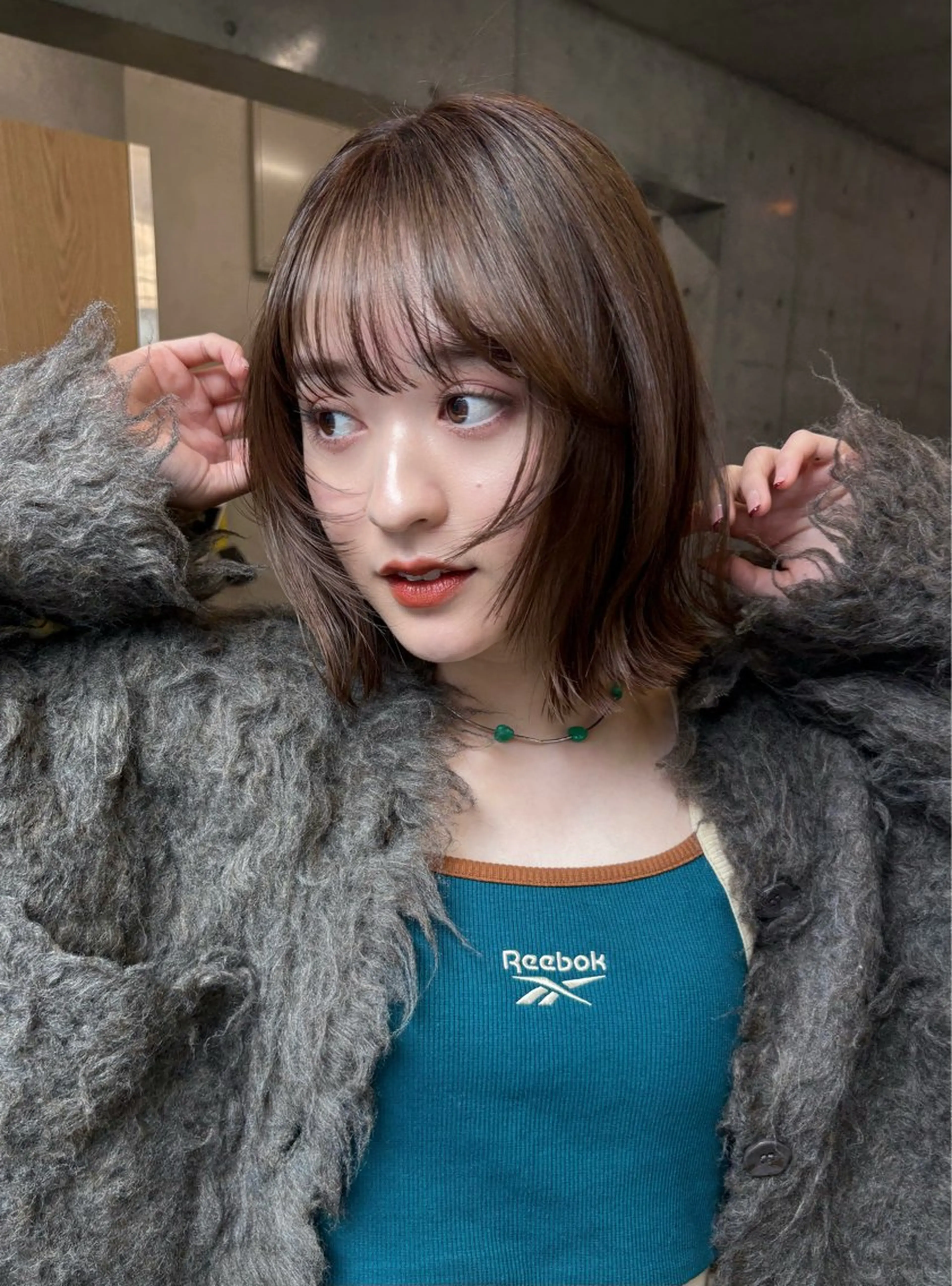 ミディアム カラー カット ヘアカラー トリートメント レイヤー/柔色 カラー/SAkiのヘアスタイル