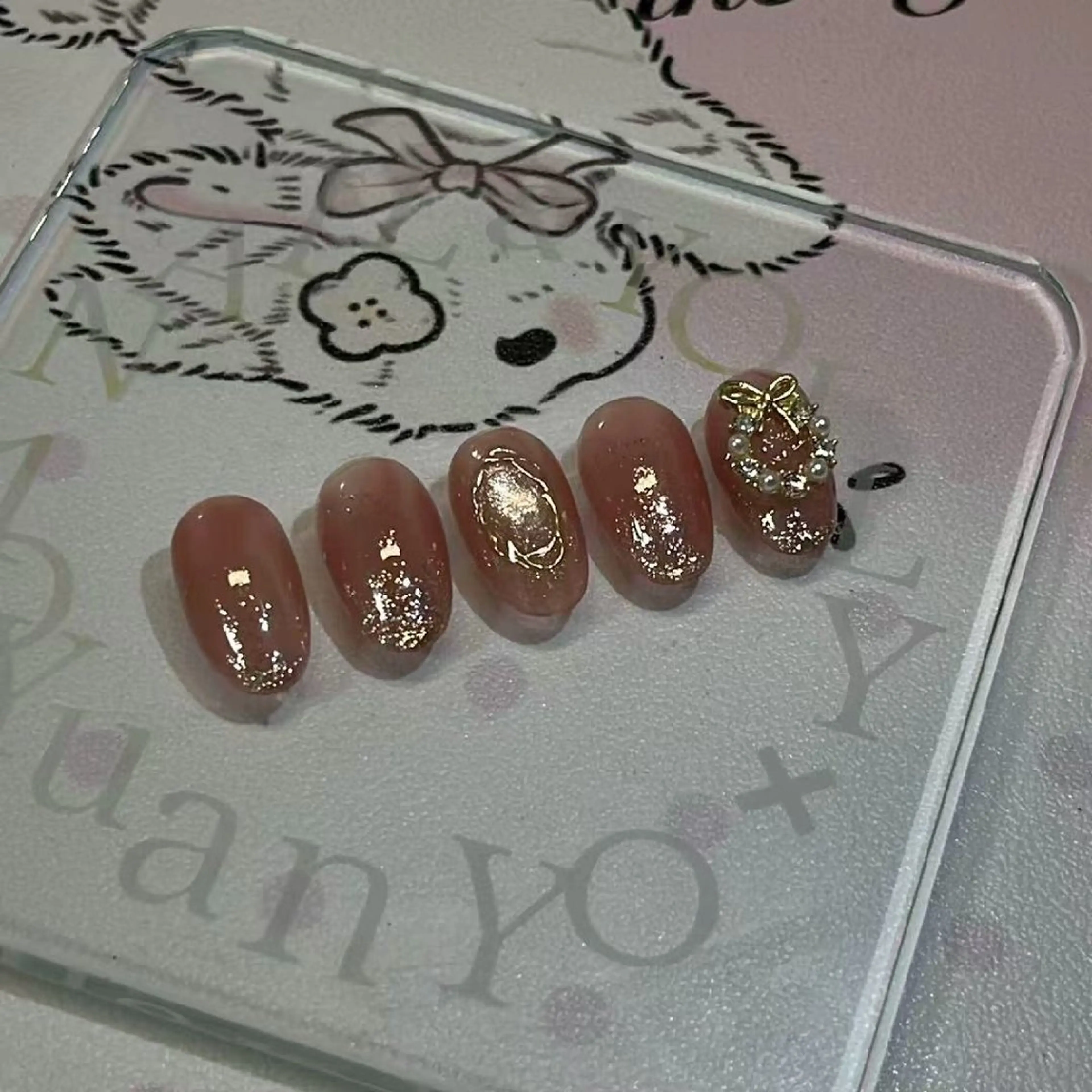 ネイル 氷ネイル・うるうるネイル 韓国ネイル ラメ(グリッター) シンプルネイル ✨モデル募集✨ まつ毛のマツエク・マツパデザイン