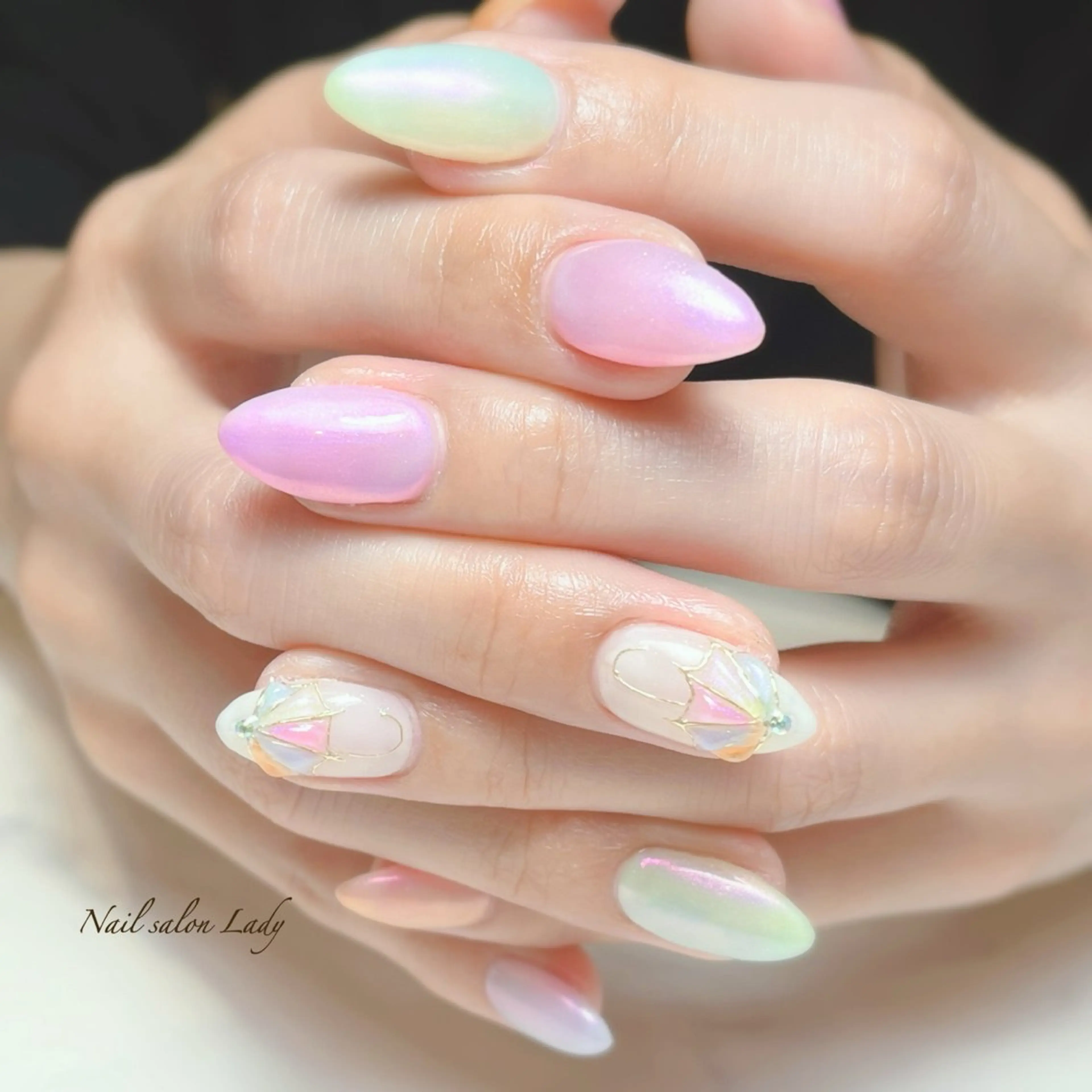 ネイル オーロラネイル Nail salon Ladyのネイルデザイン
