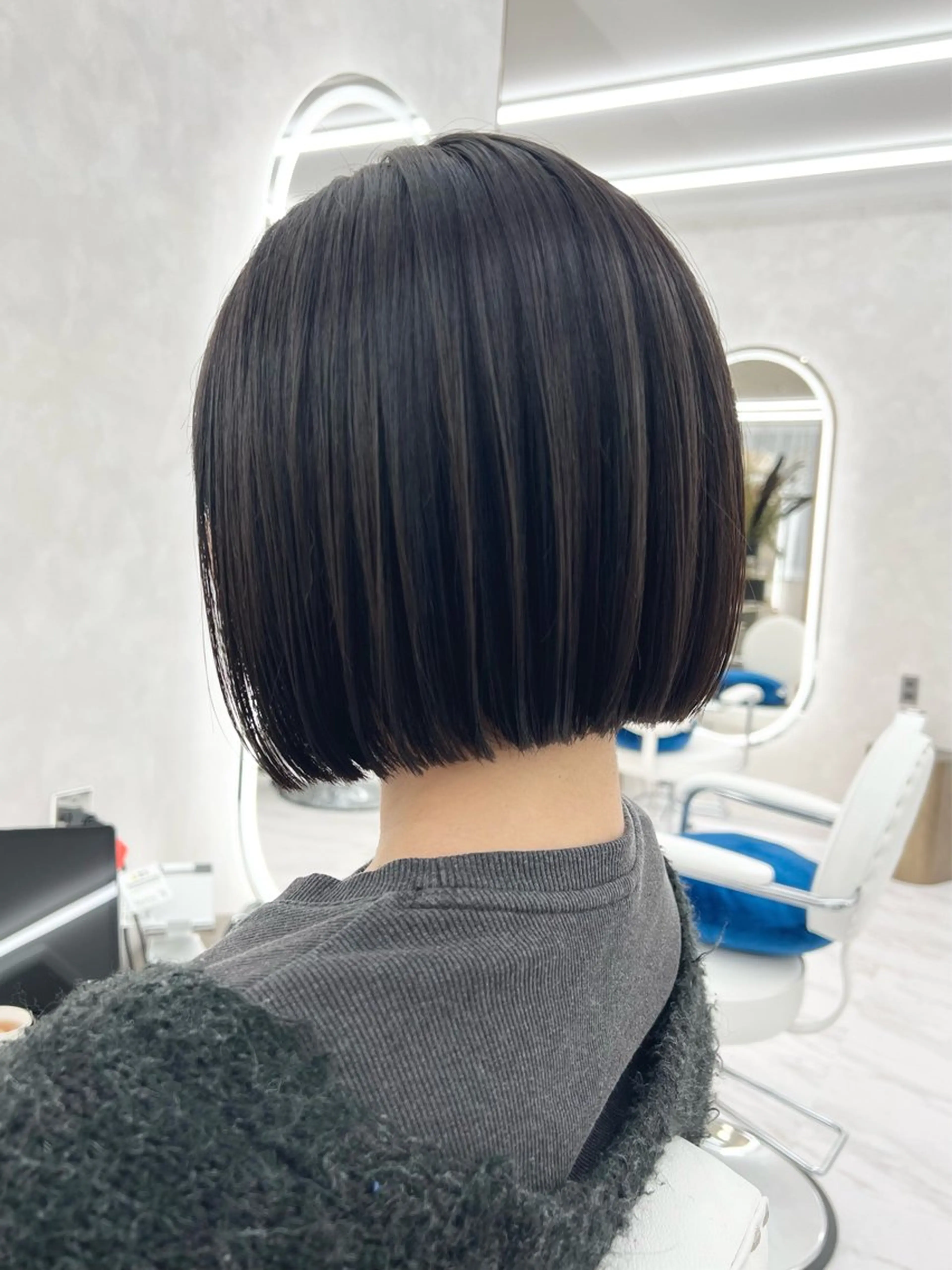 ショート ワンレンボブ ショートボブ アッシュ ボブ くびれヘア カット トリートメント 🎴イトウユウ🎴 ボブ/仙台のヘアスタイル