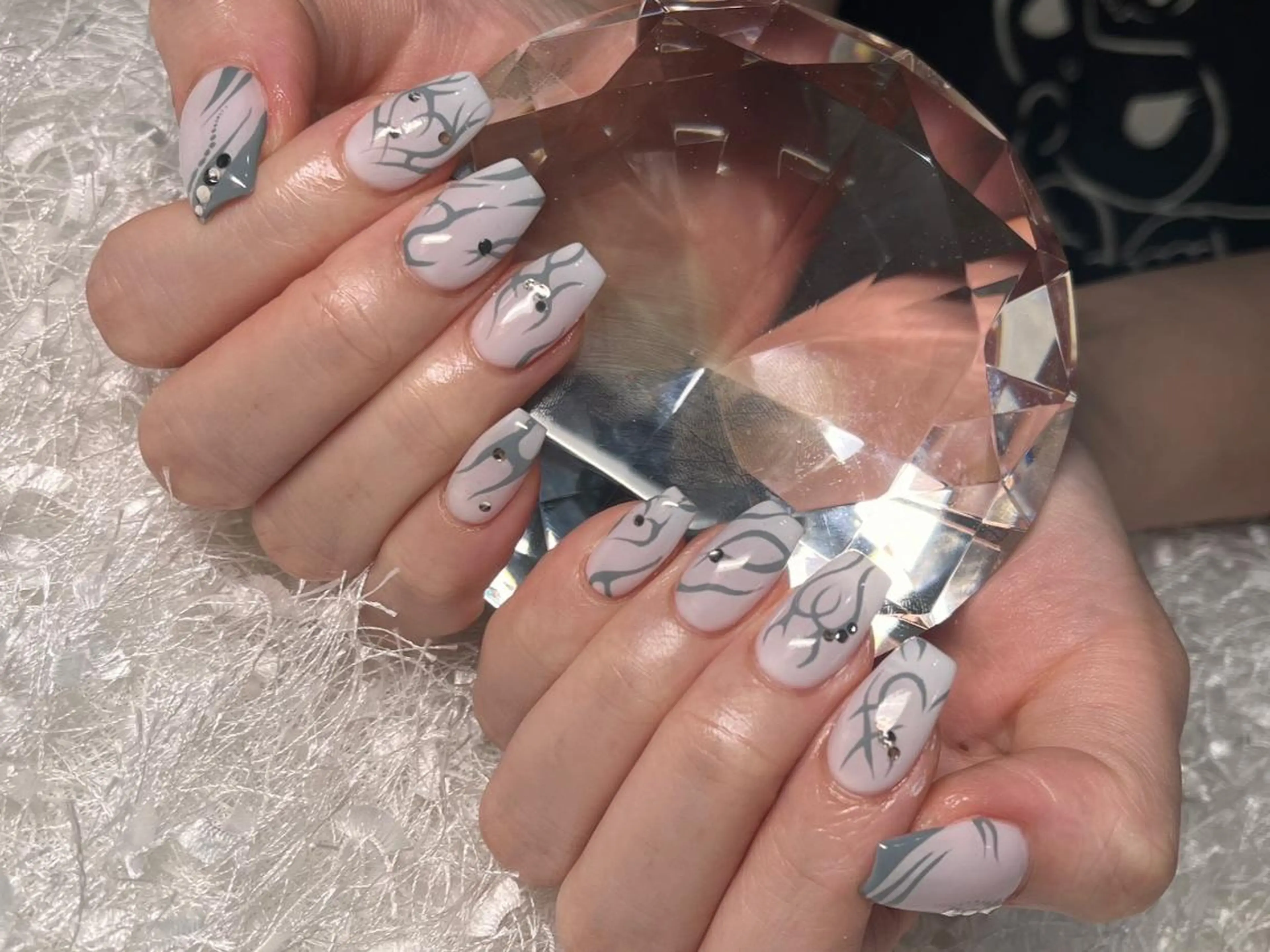 ネイル 長さ出し ジェルネイル グラデーション 韓国ネイル マグネットネイル ハンドネイル Nail&eye Belire 新宿のネイルデザイン