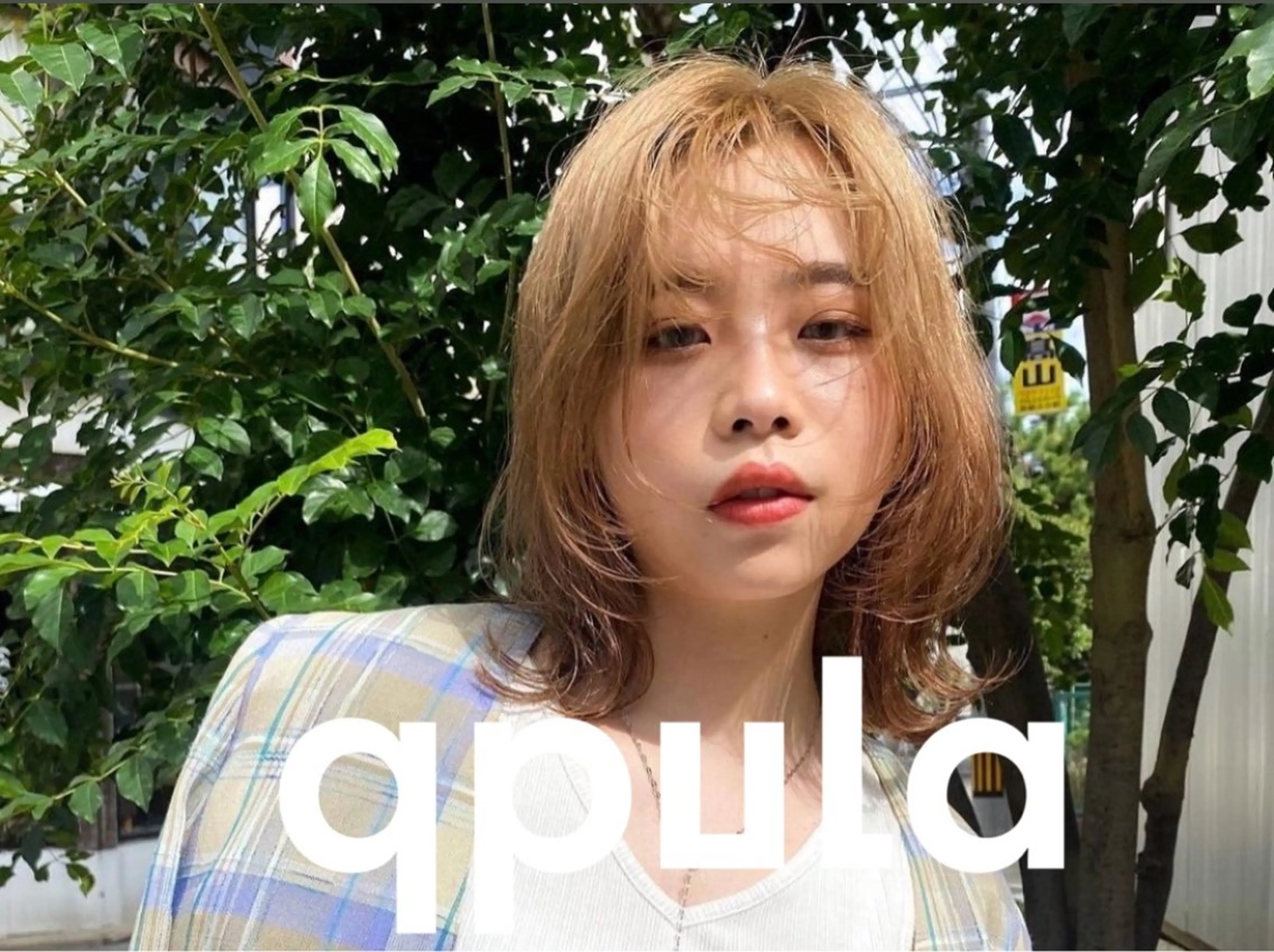 ミディアム qpula  大濠 西新所属・qpula クプラのヘアスタイル