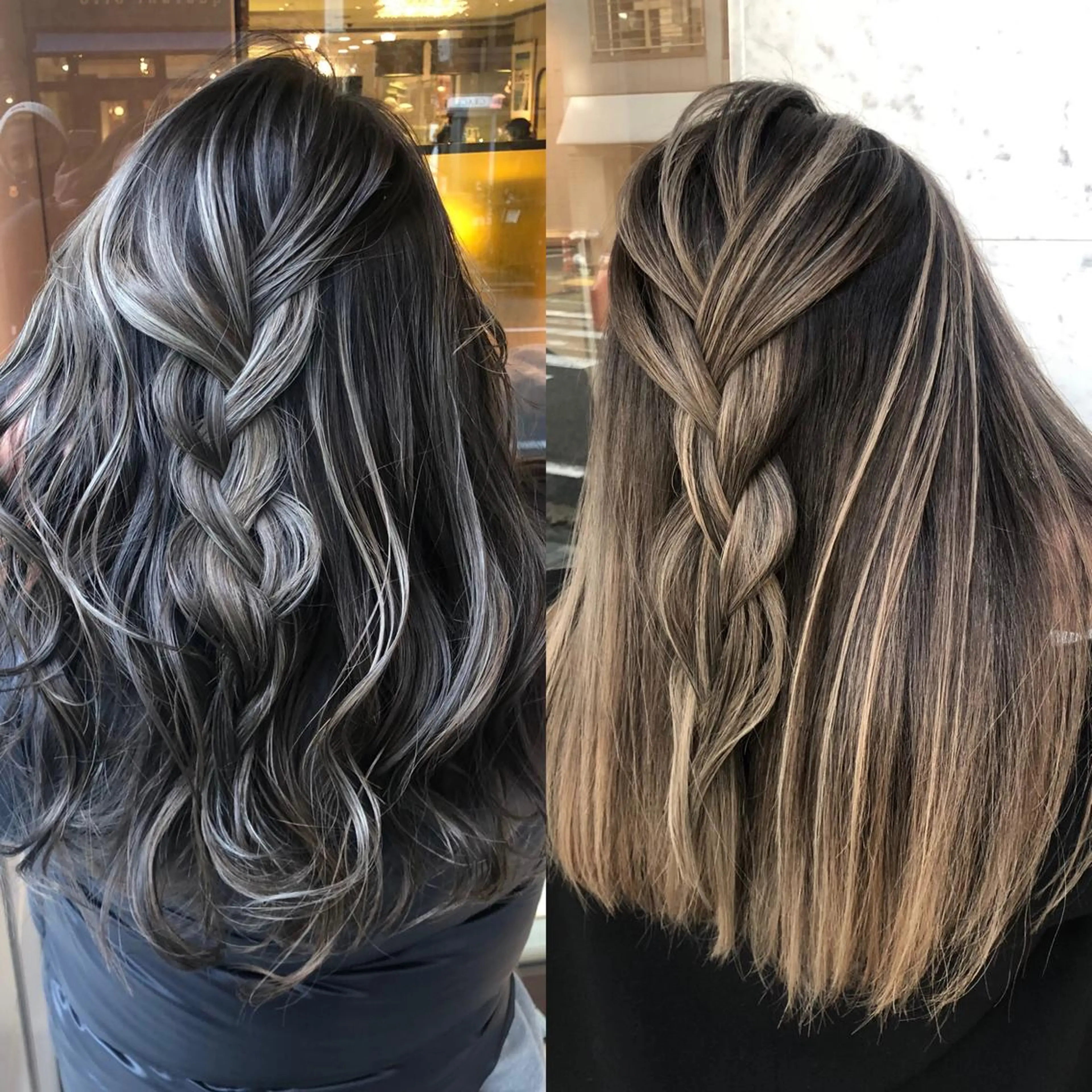 ロング カラー バレイヤージュ ハイライトカラー 外国人風カラー ハイライト レイヤーカット ヘアカラー トリートメント _ WHITE三宮店のヘアスタイル