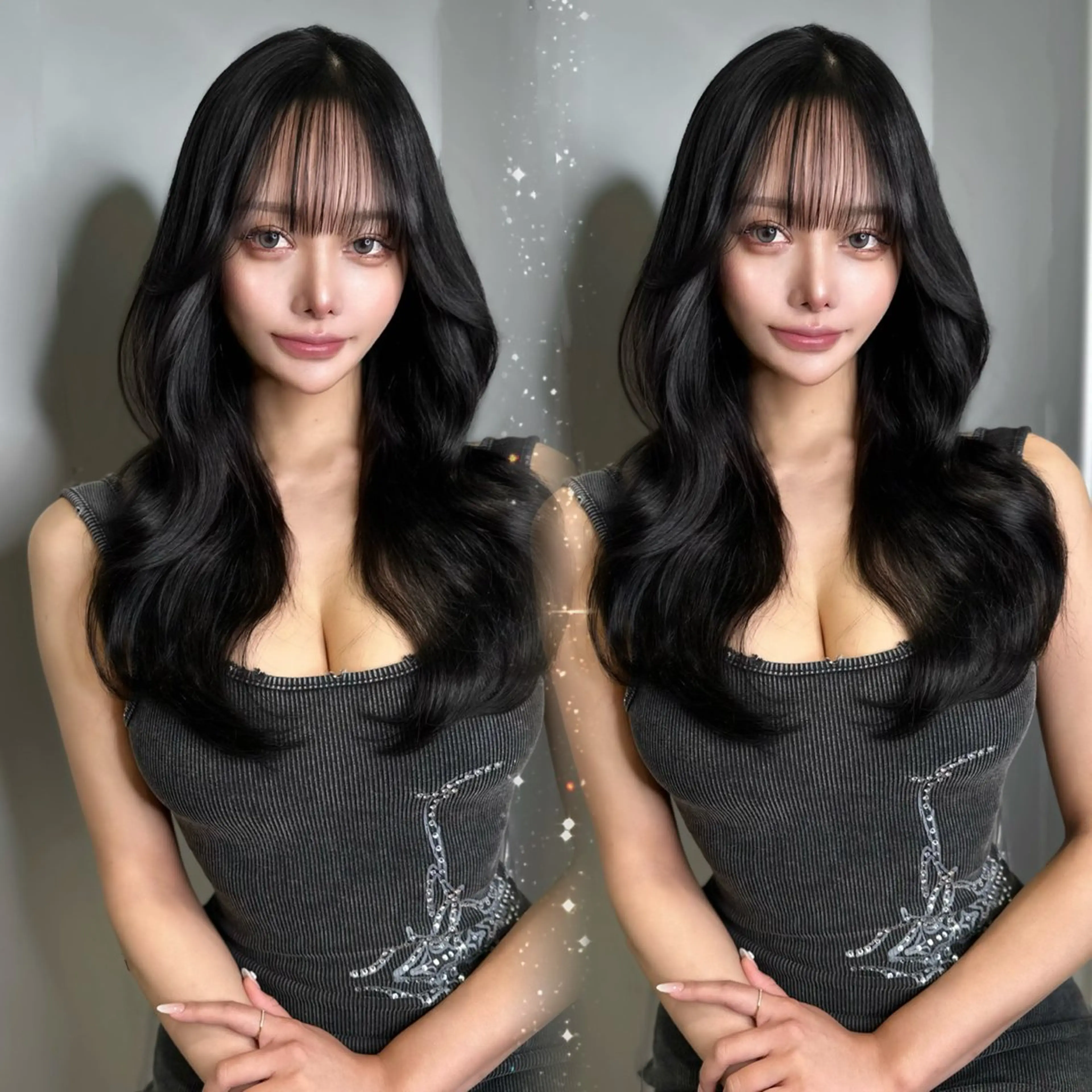 ロング カラー 透明感カラー 韓国風ヘア レイヤーカット ワンホン🎀韓国ヘア 💞新宿/GAKUのヘアスタイル