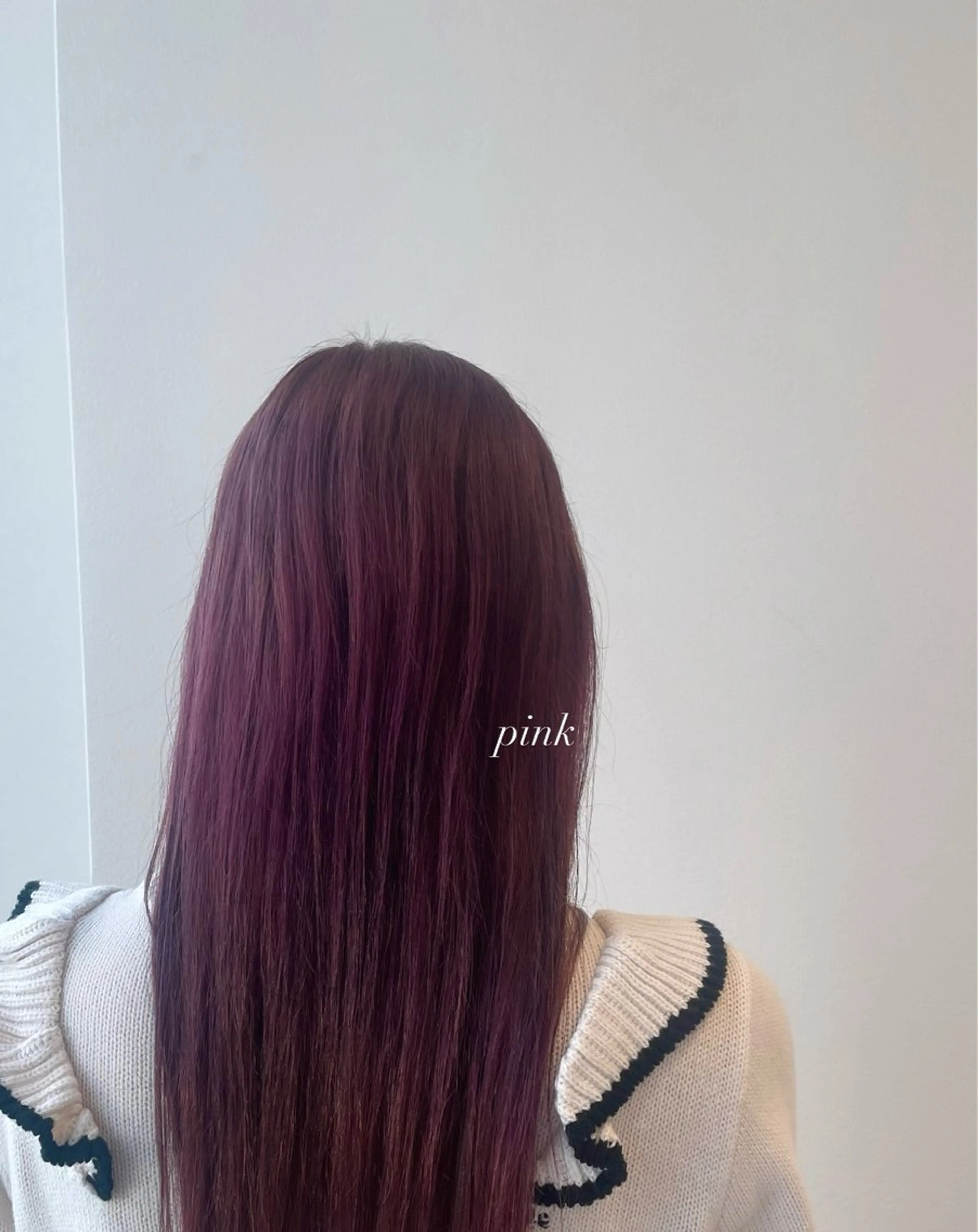 ロング カラー ピンクカラー 堀 ゆきみのヘアスタイル