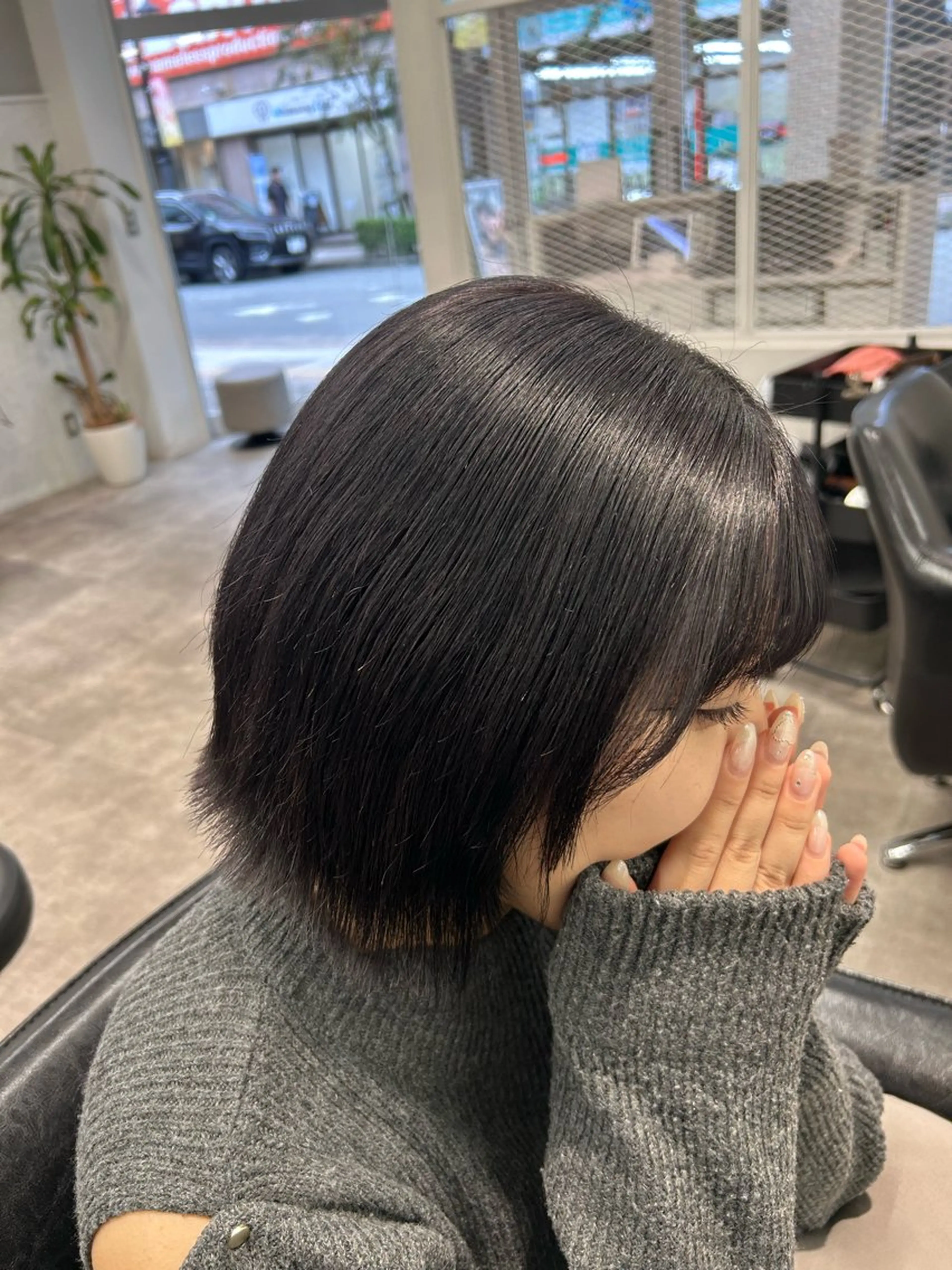 ショート 縮毛矯正 カット 縮毛矯正 トリートメント ボブ/透明感カラー/ 髪質改善/🌙/ルナのヘアスタイル