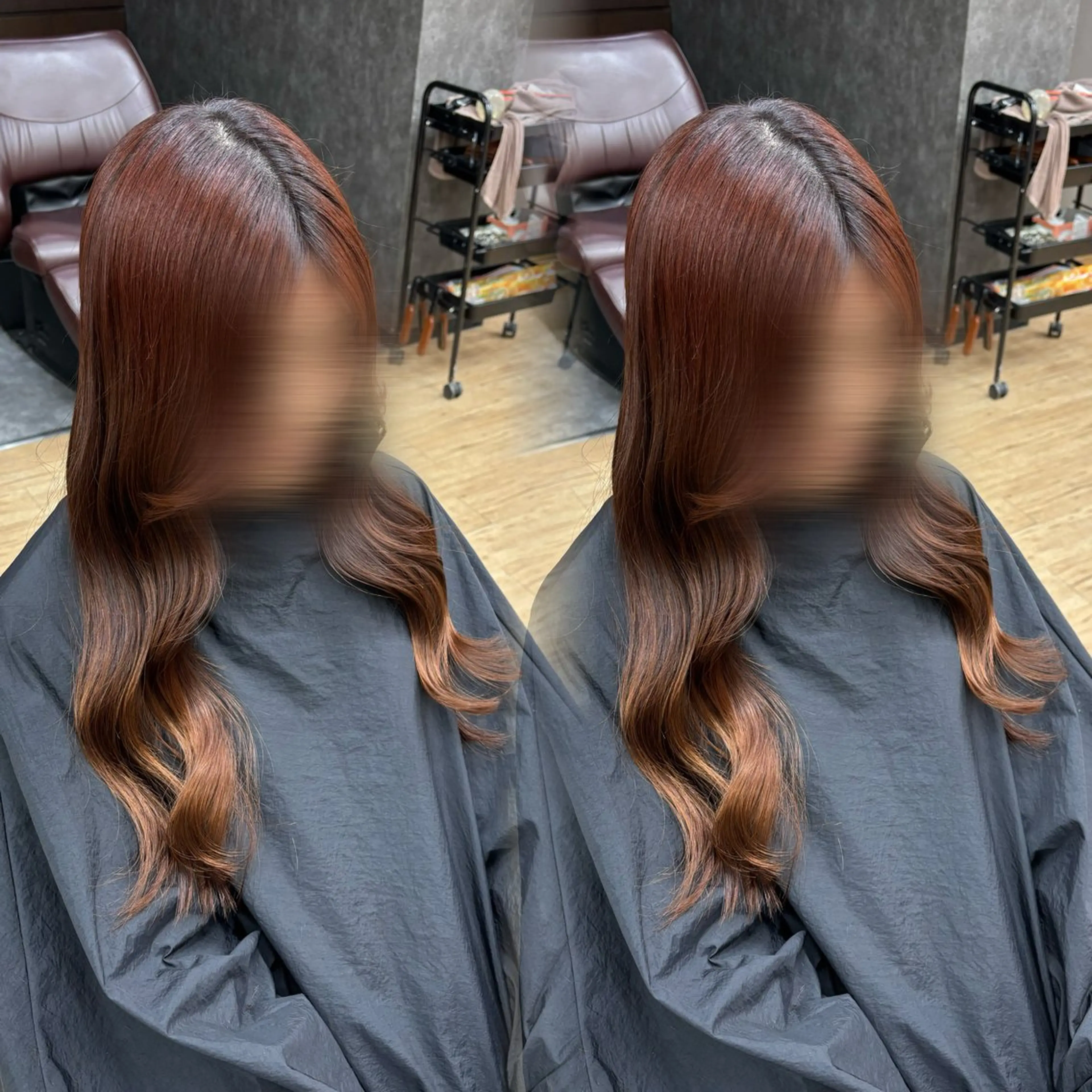 ロング 韓国風ヘア レイヤーカット カット 吉成 葉南のヘアスタイル