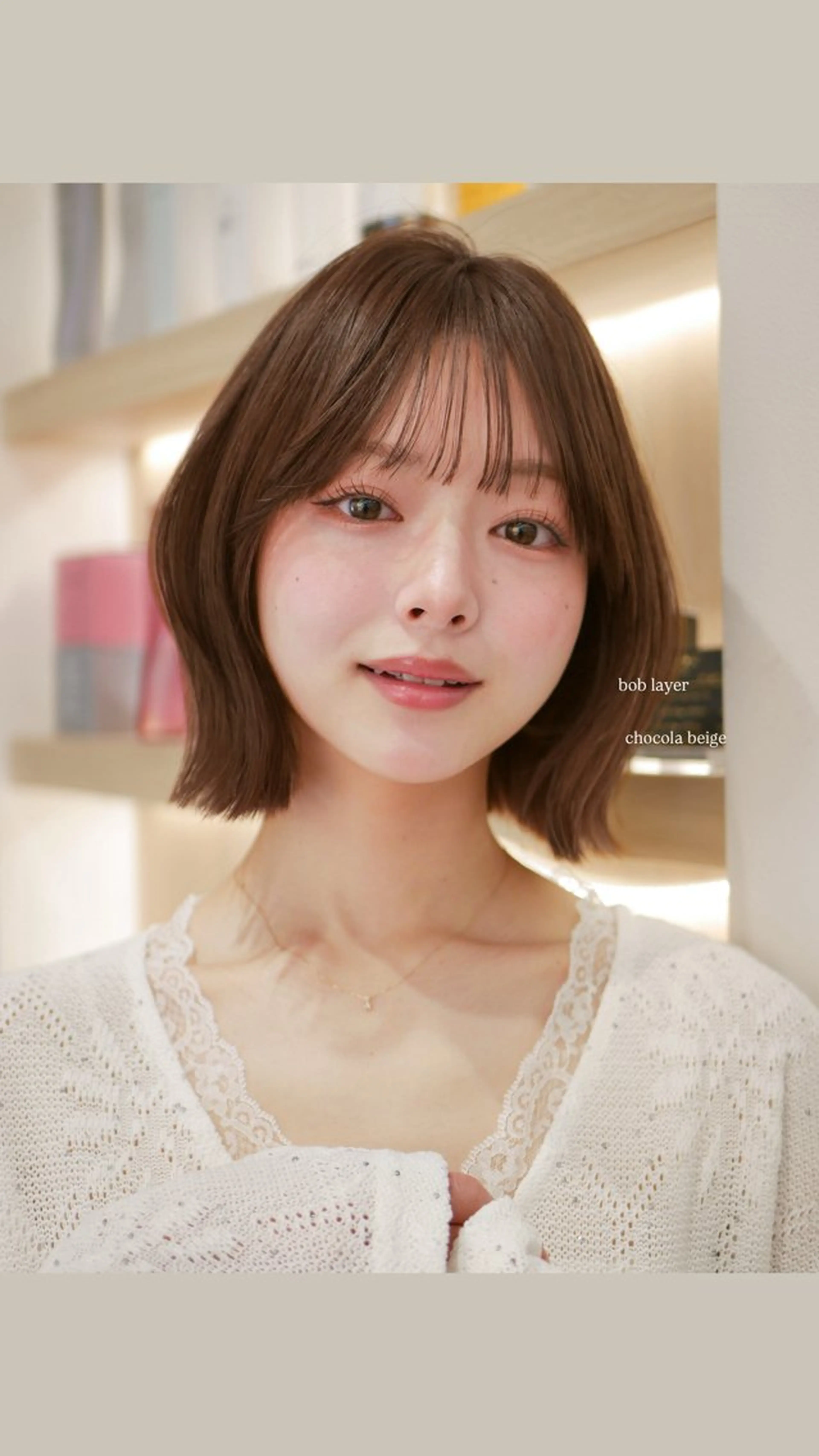 カラー ヘアカラー Unami 表参道所属・ばんちなつ / ボブ/透明感カラーのヘアスタイル