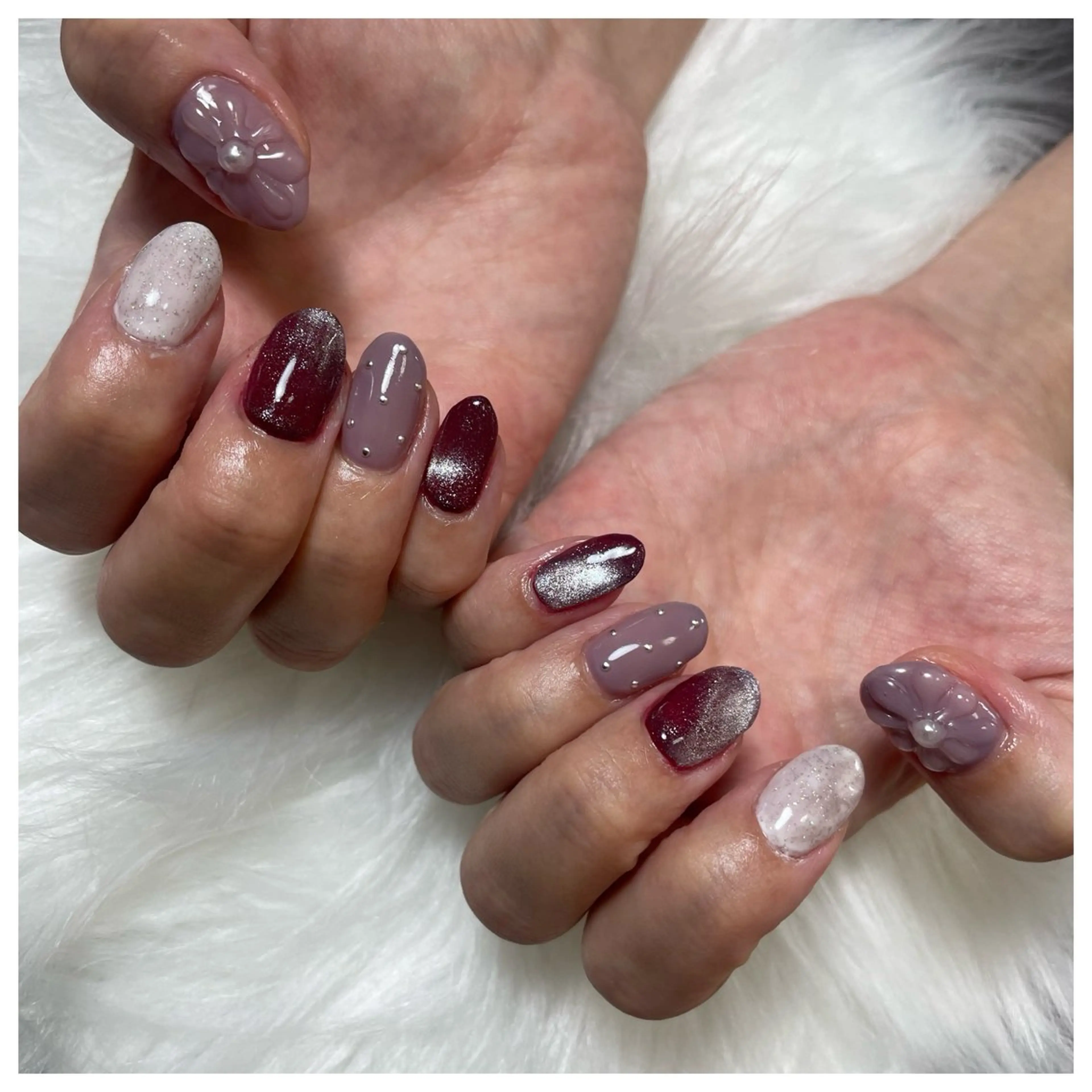 ネイル フラワーネイル 持ち込み ハンドネイル 永田 岬のネイルデザイン