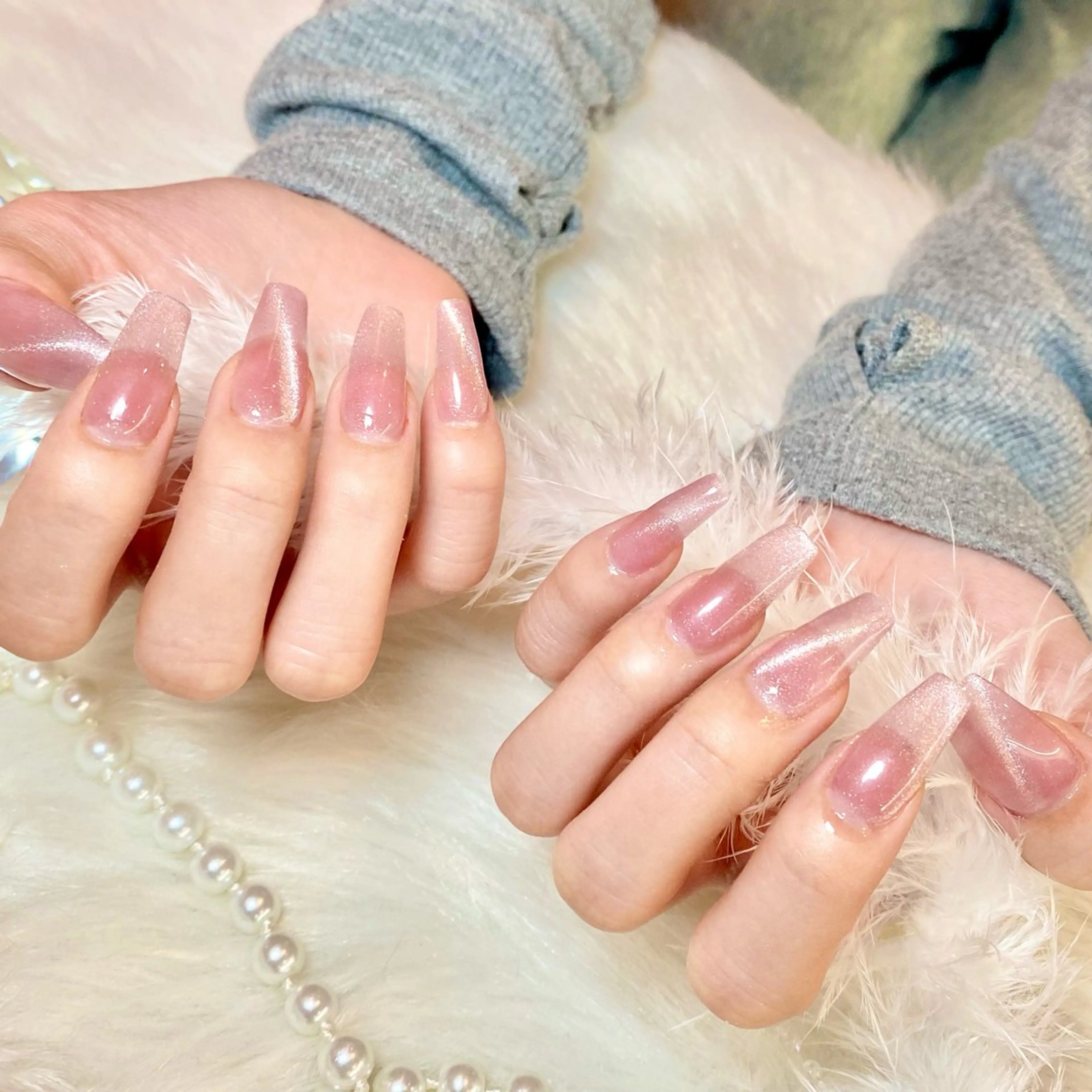 ネイル 長さ出し マグネットネイル マグネットワンカラー ワンカラーネイル ハンドネイル mio nail TANIのネイルデザイン