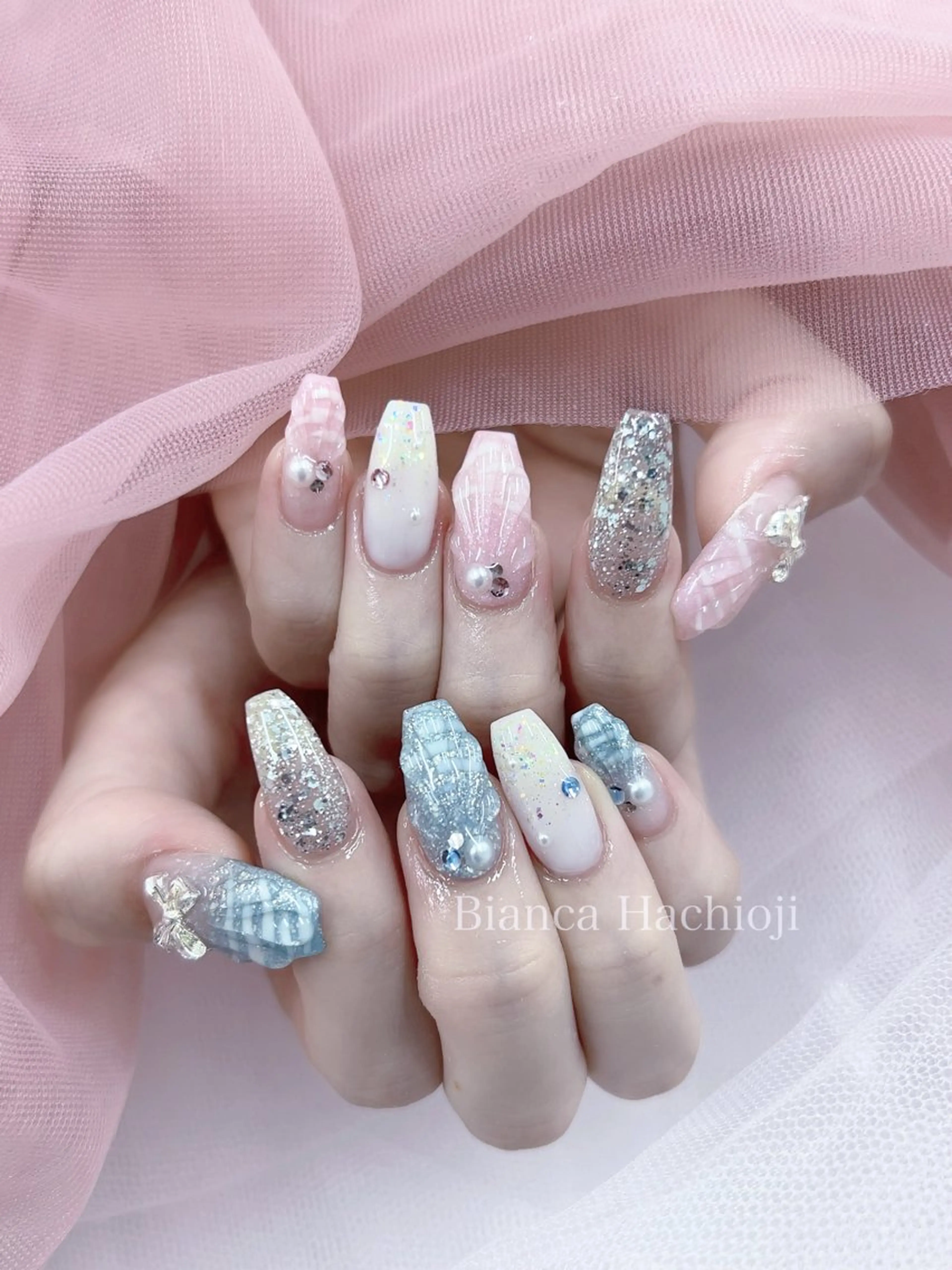 ネイル 𝑌𝑈𝑈𝐾𝐴 /ワンホン/量産型のネイルデザイン