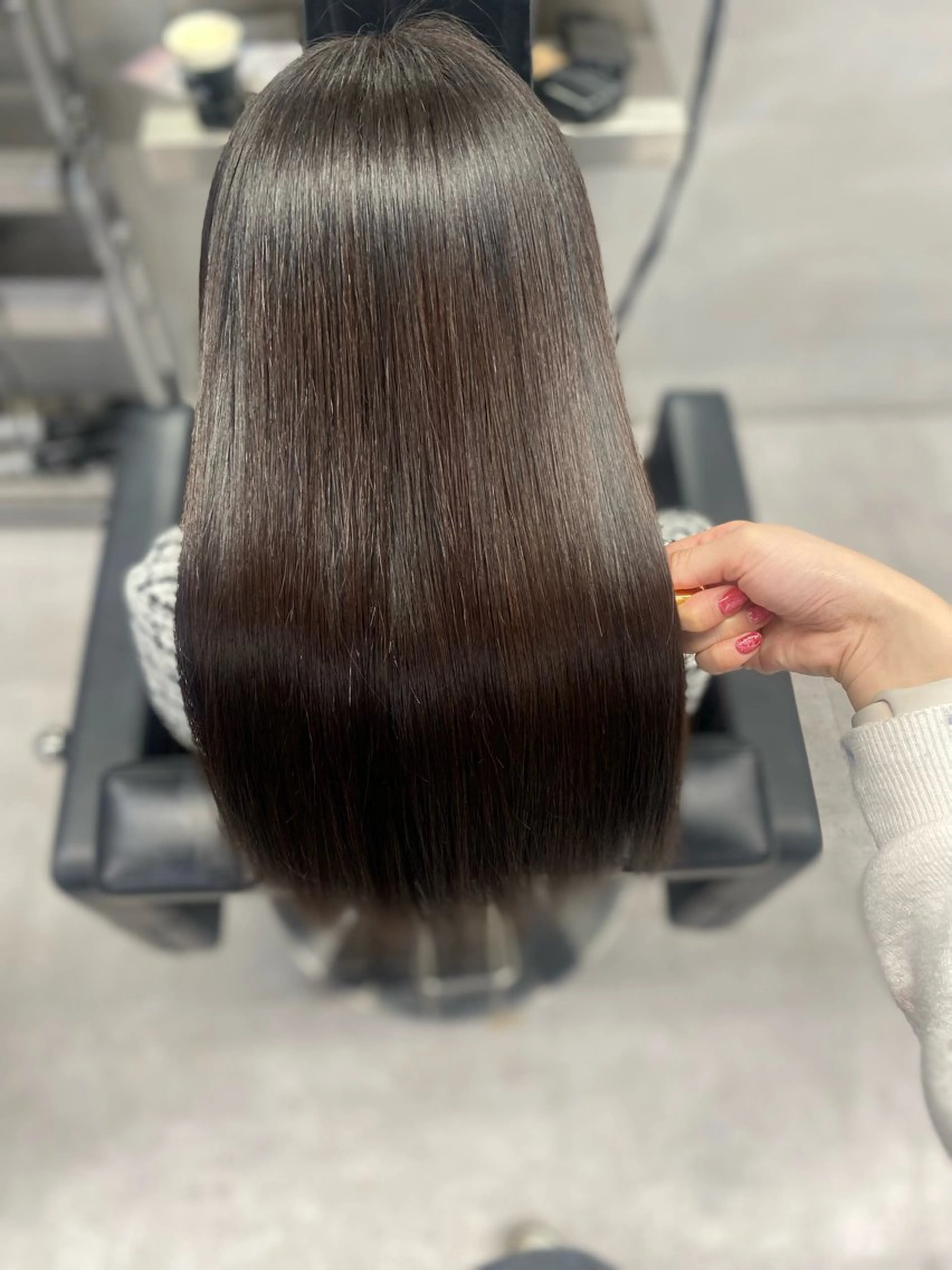 セミロング カット 縮毛矯正 トリートメント 艶髪/縮毛矯正 🫧辻野海羽のヘアスタイル