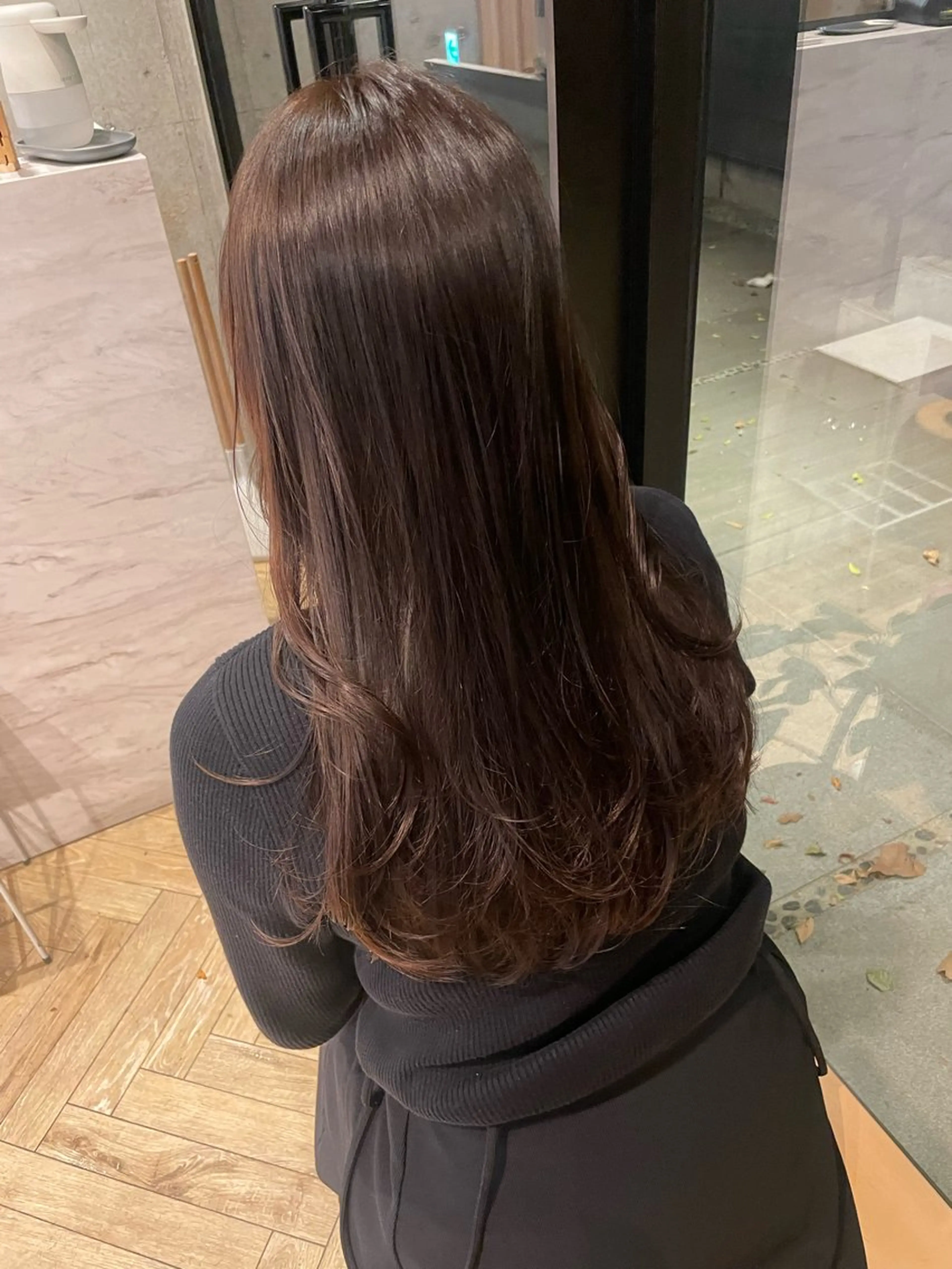 ロング ヘアカラー 似合わせ/ベージュ /レイヤー/りほ🤍のヘアスタイル