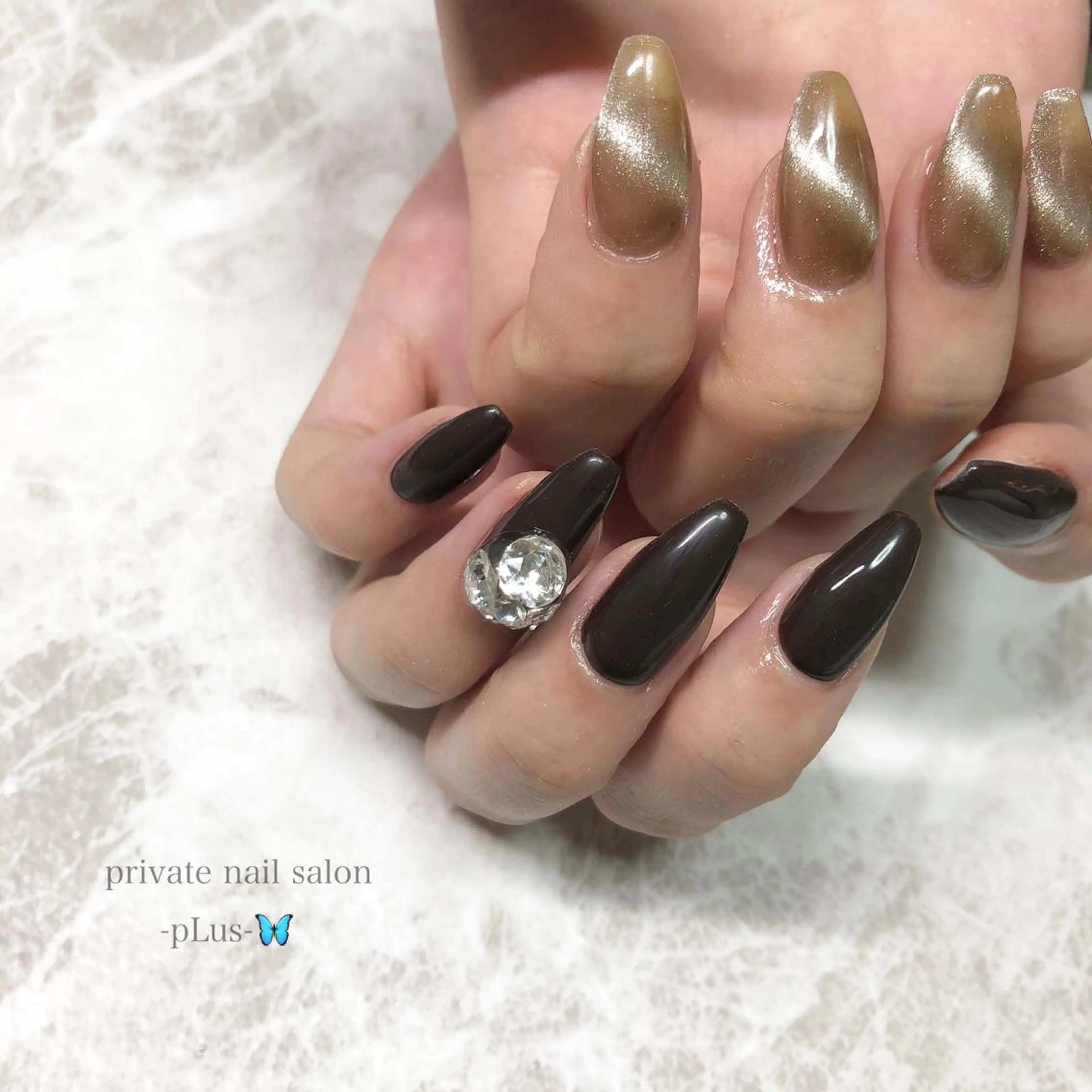 ネイル ストーンネイル ハンドネイル nail salon 7_seven_所属・nail salon 7 _seven_のネイルデザイン