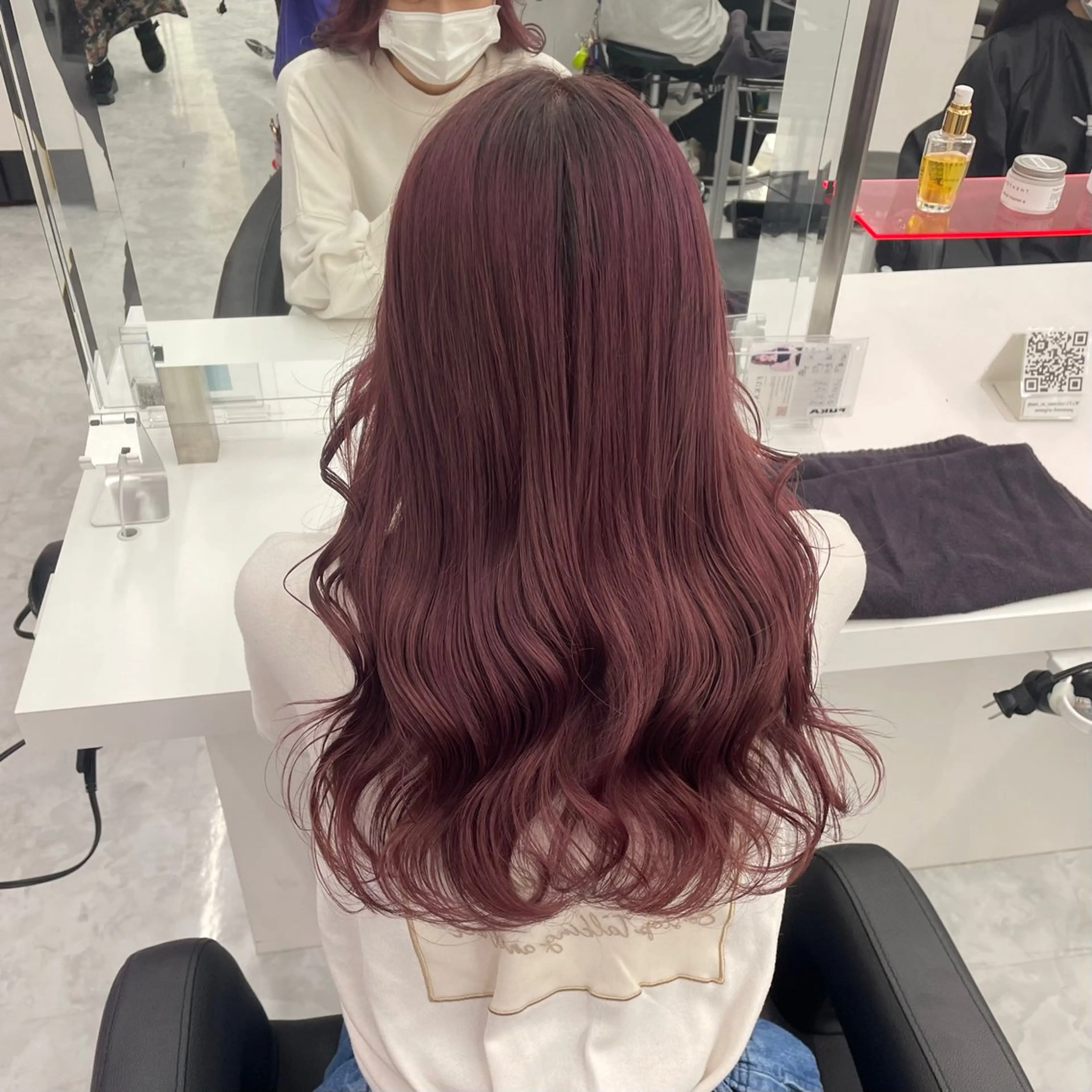 セミロング カラー ヘアカラー トリートメント ヘアセット ダブルカラー特化💖 韓国ヘア💖りくのヘアスタイル