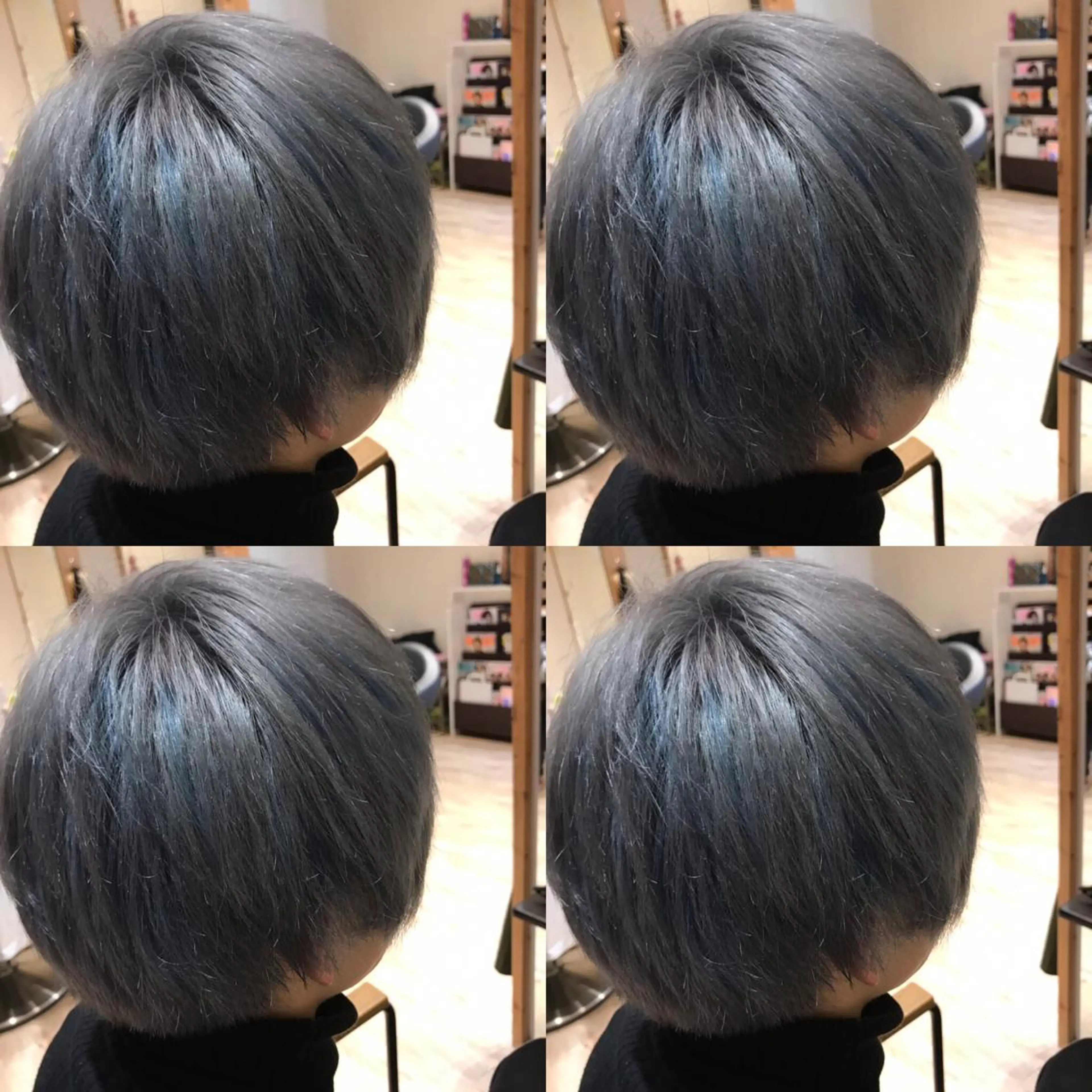 ショート カラー メンズ シルバー ヘアカラー 大久保 隆蔵のヘアスタイル