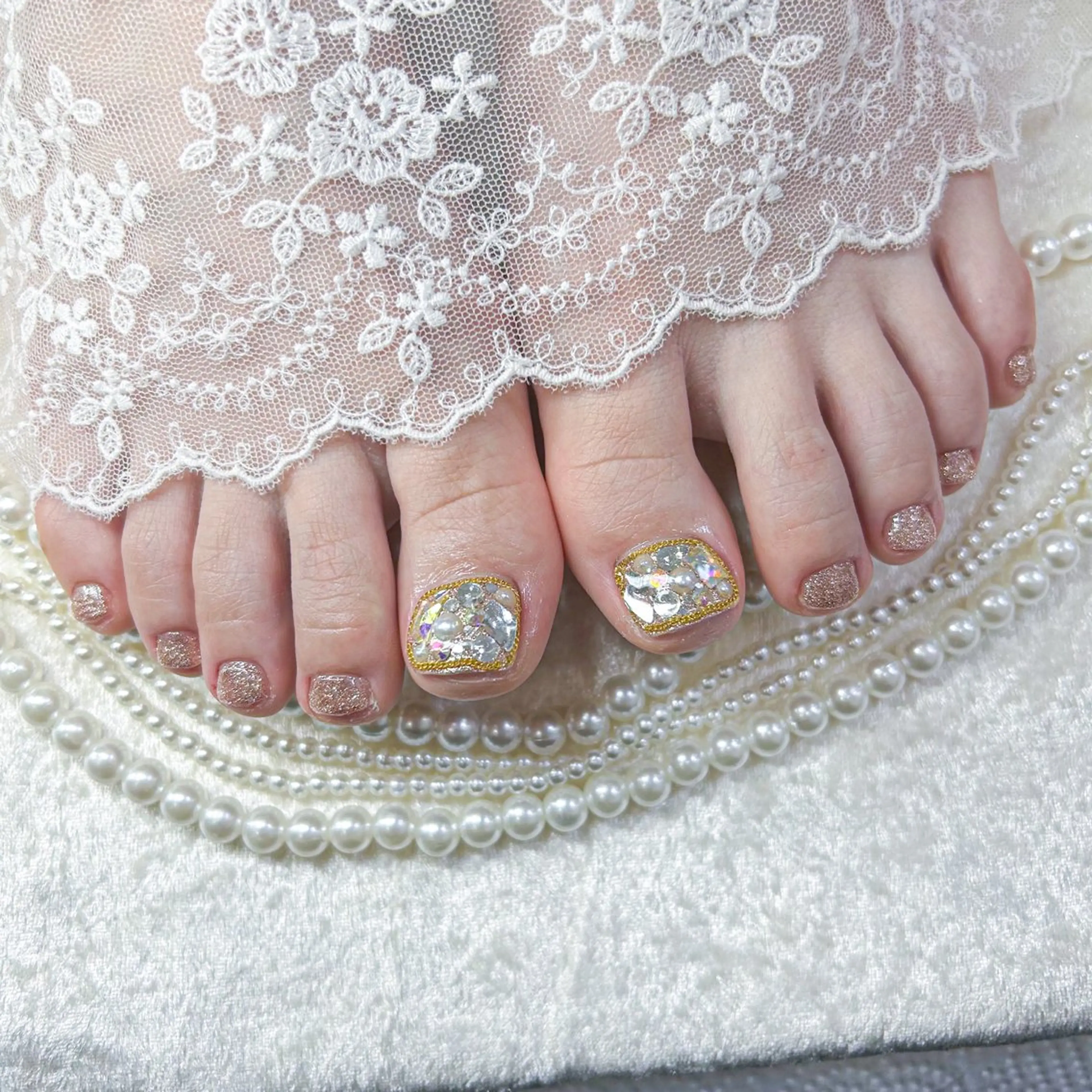 ネイル アートネイル 長さ出し フットネイル 韓国ネイル マグネットネイル Minami 🍓のネイルデザイン