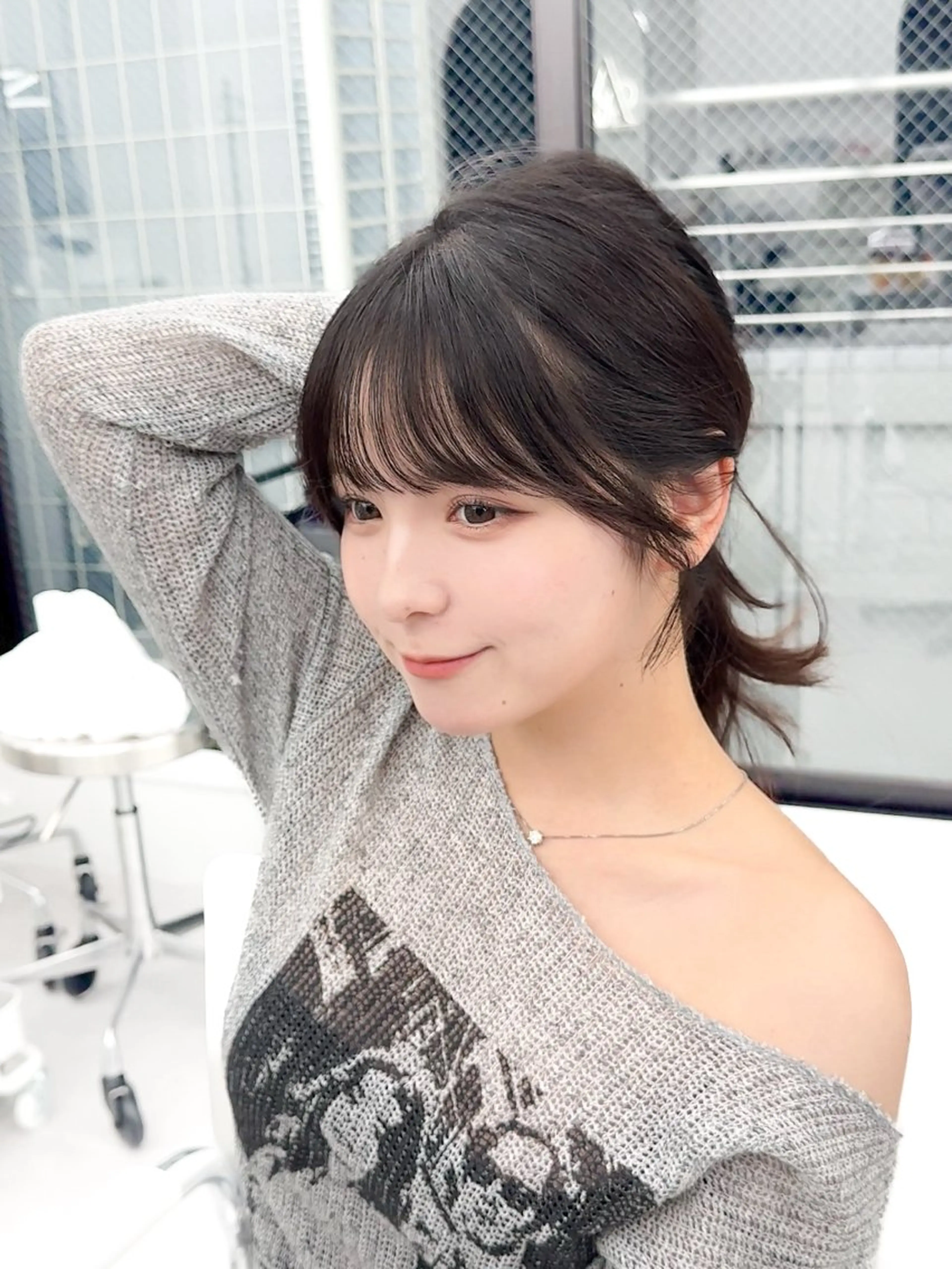 セミロング カラー ヘアアレンジ 最小顔周り&レイヤー 特化/池袋/kokiのヘアスタイル