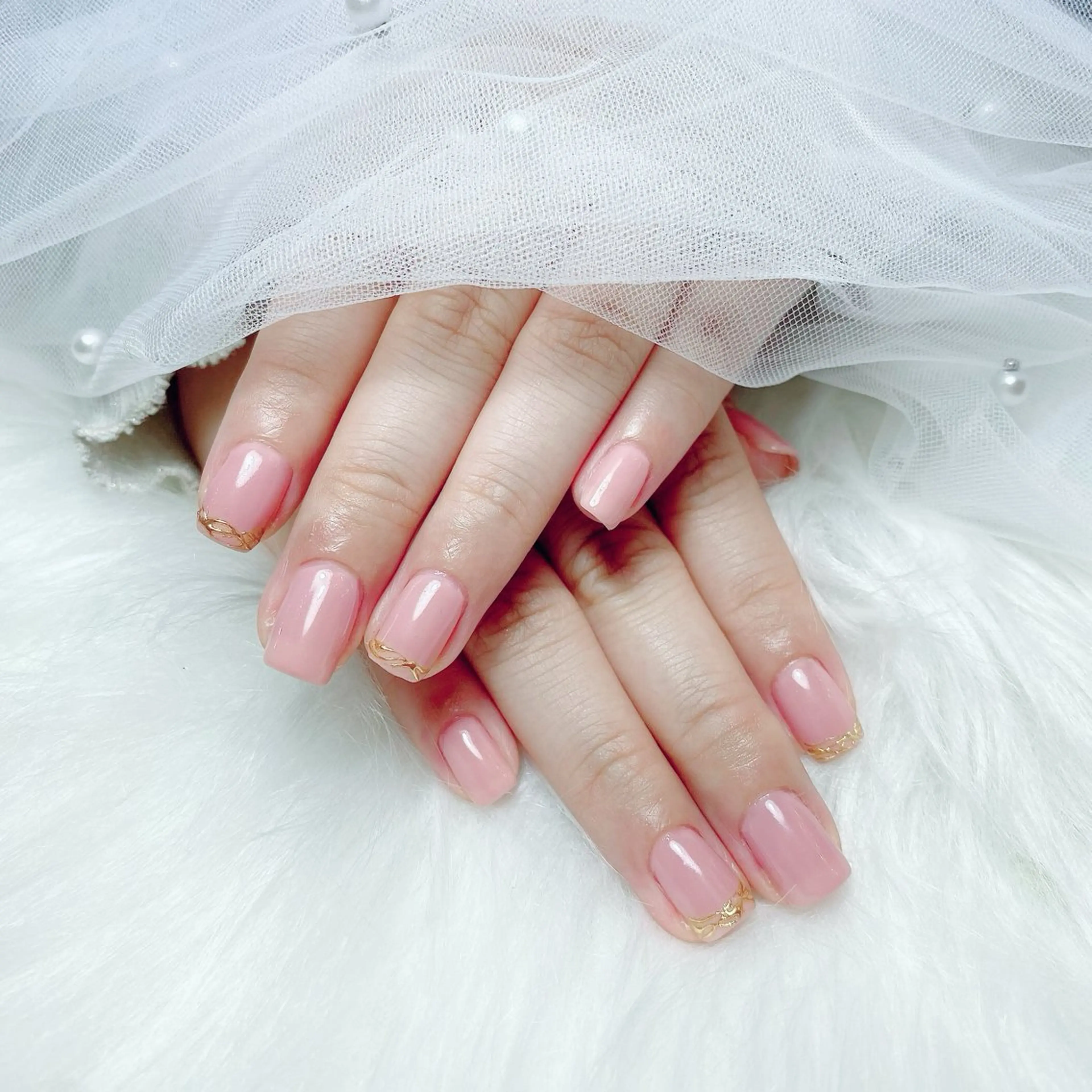 【オフなし】ジェルワンカラーorラメグラ🩵🩷の写真