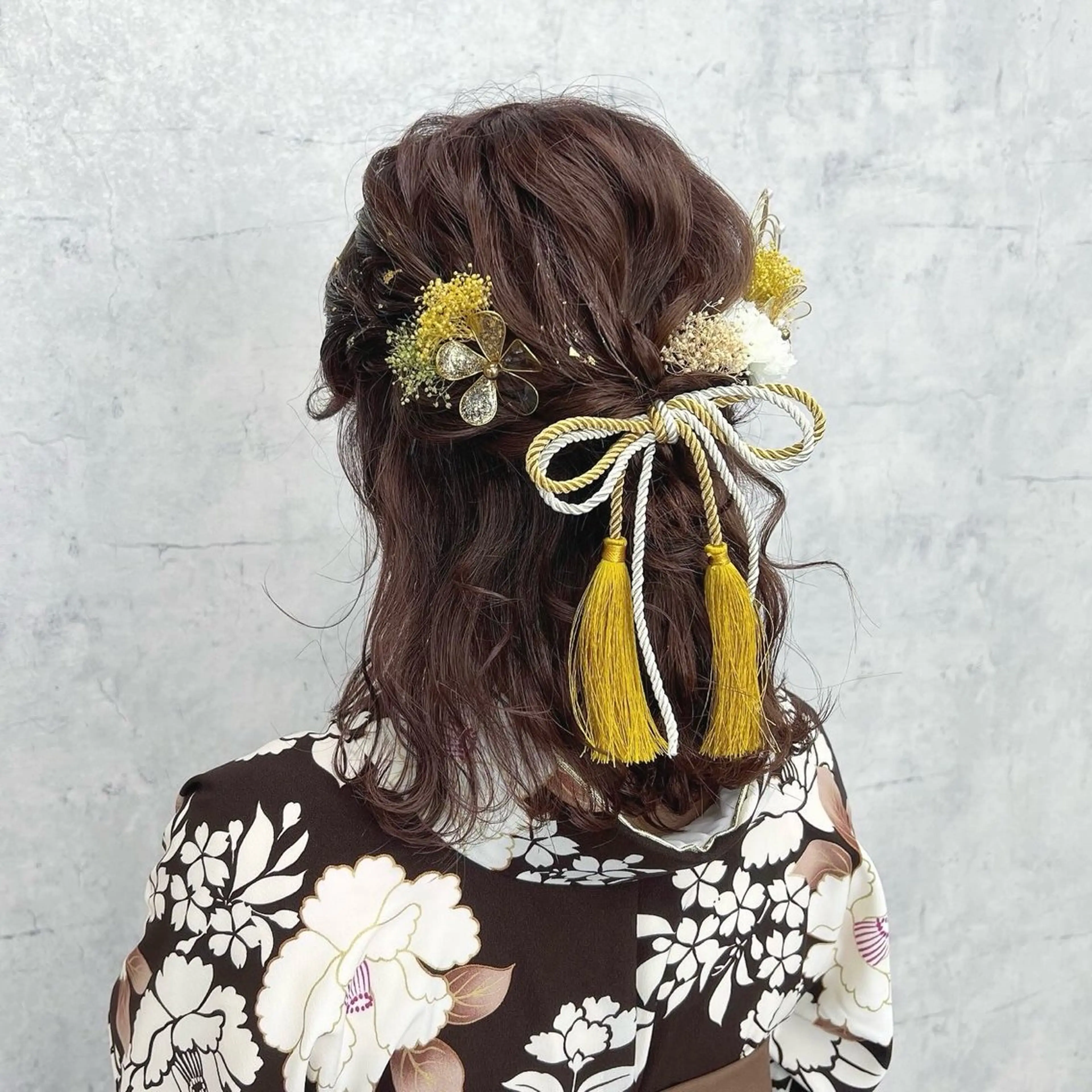 セミロング ヘアアレンジ ヘアセット JUNSHIN🦋 ヘアセット／カラーのヘアスタイル