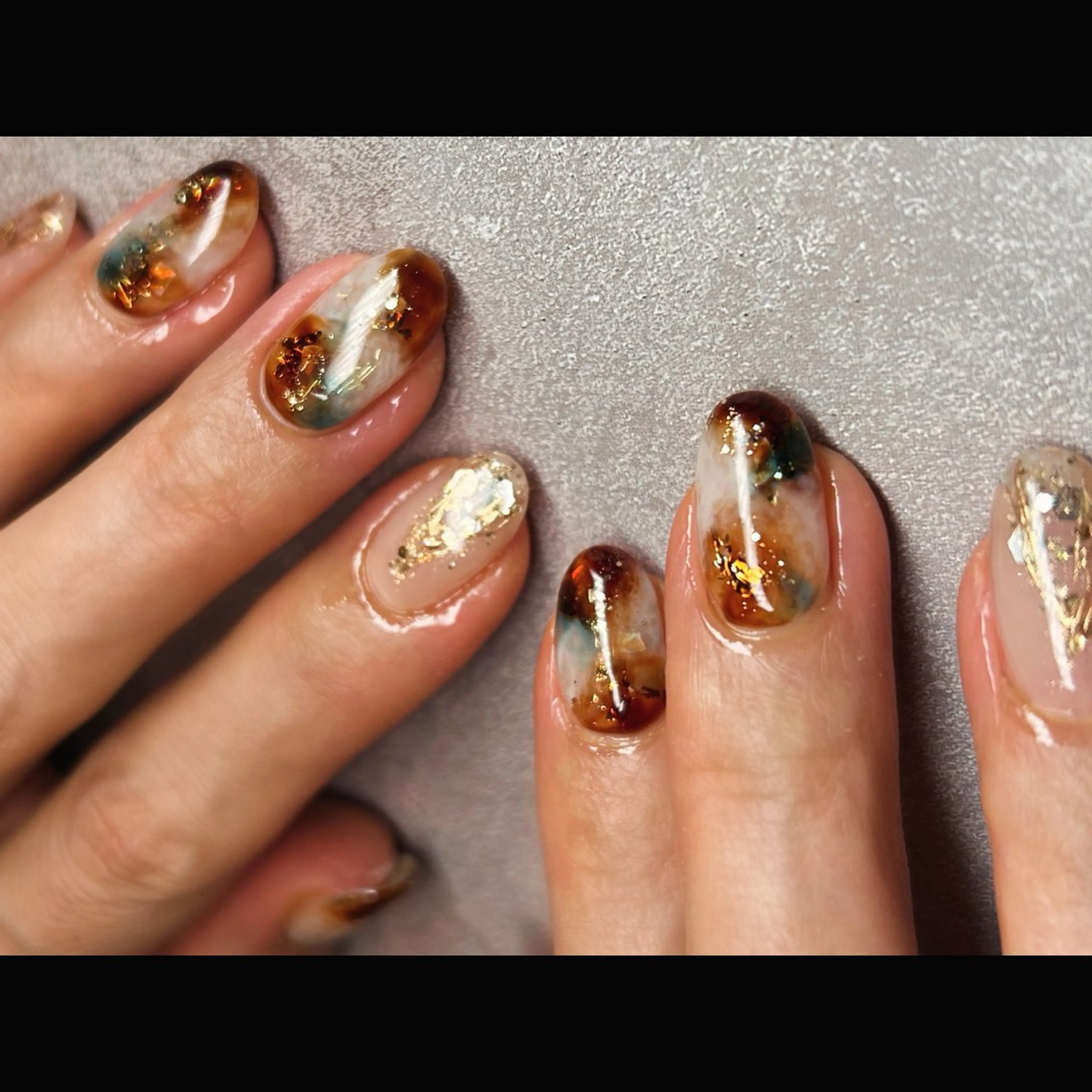 ネイル 大理石ネイル(マーブル) ニュアンスネイル ハンドネイル hair  MILE.所属・MILE. mukonosouのネイルデザイン