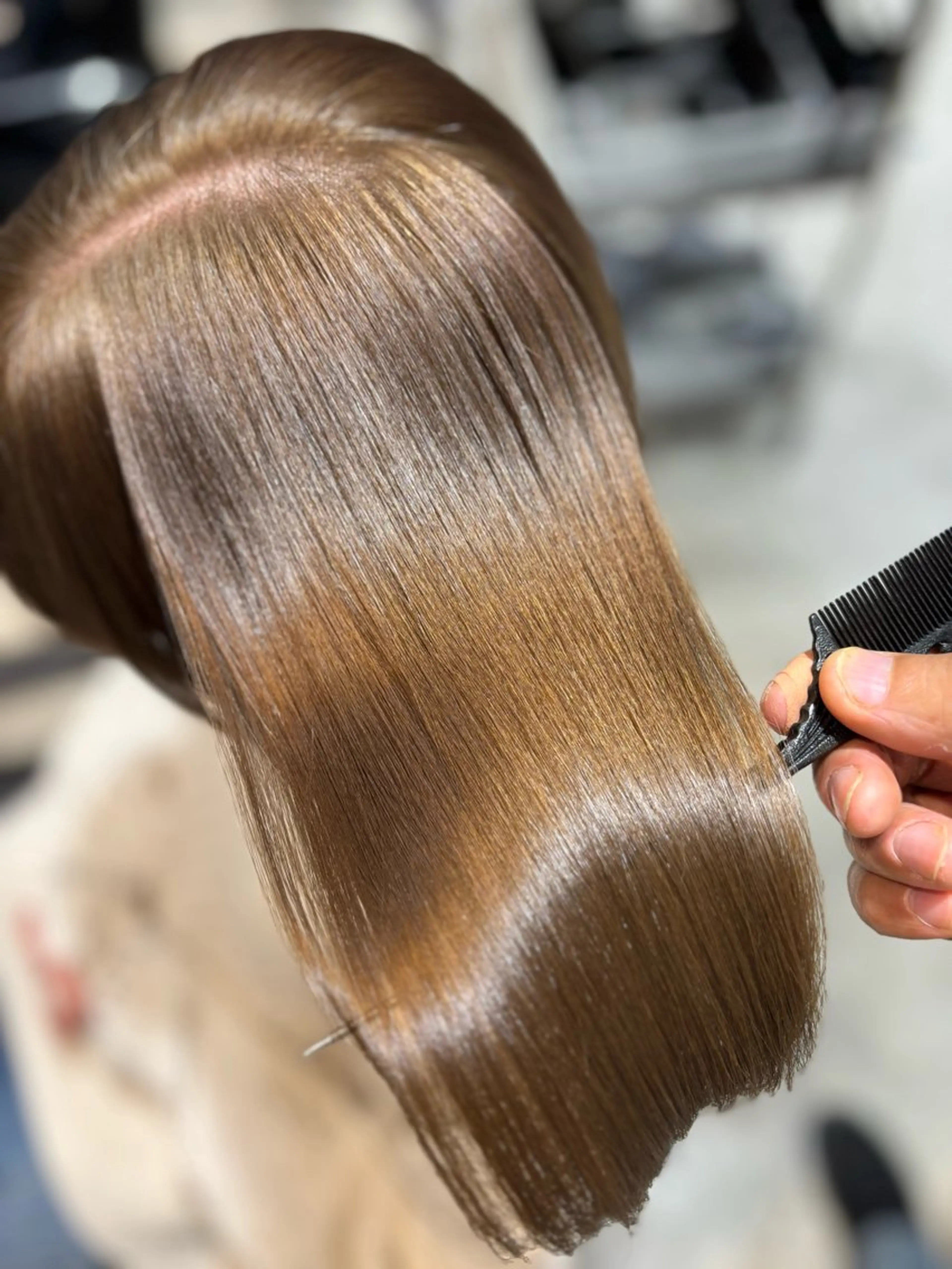 パーマ 縮毛矯正 酸性ストレート ストレートパーマ カット 縮毛矯正 トリートメント 艶髪酸性ストレート /髪質改善/寺田警二のヘアスタイル