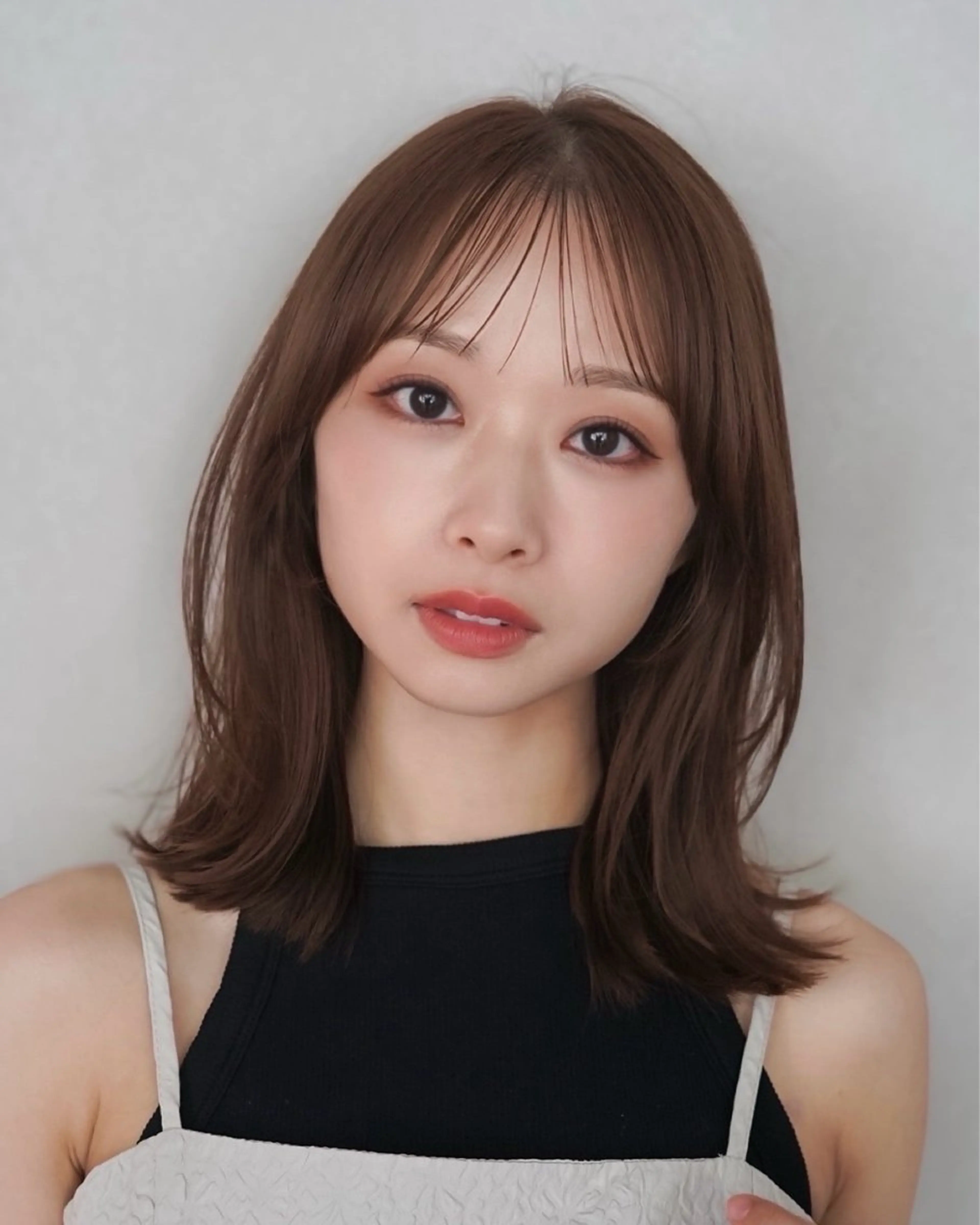 ミディアム カット ヘアカラー トリートメント レイヤーカット/ くびれヘア佐藤大空のヘアスタイル