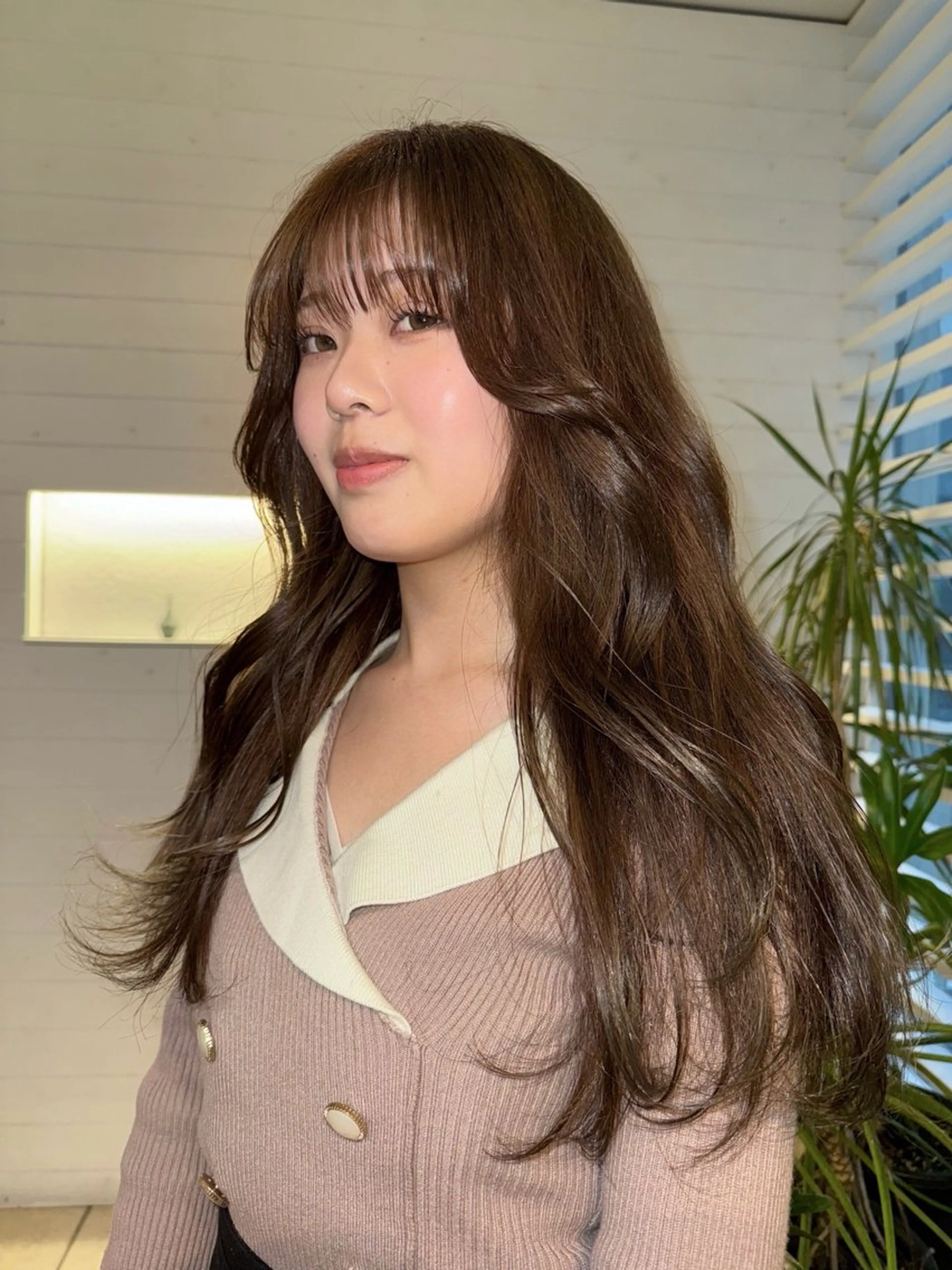 カラー YURiA レイヤー🫧暖色のヘアスタイル