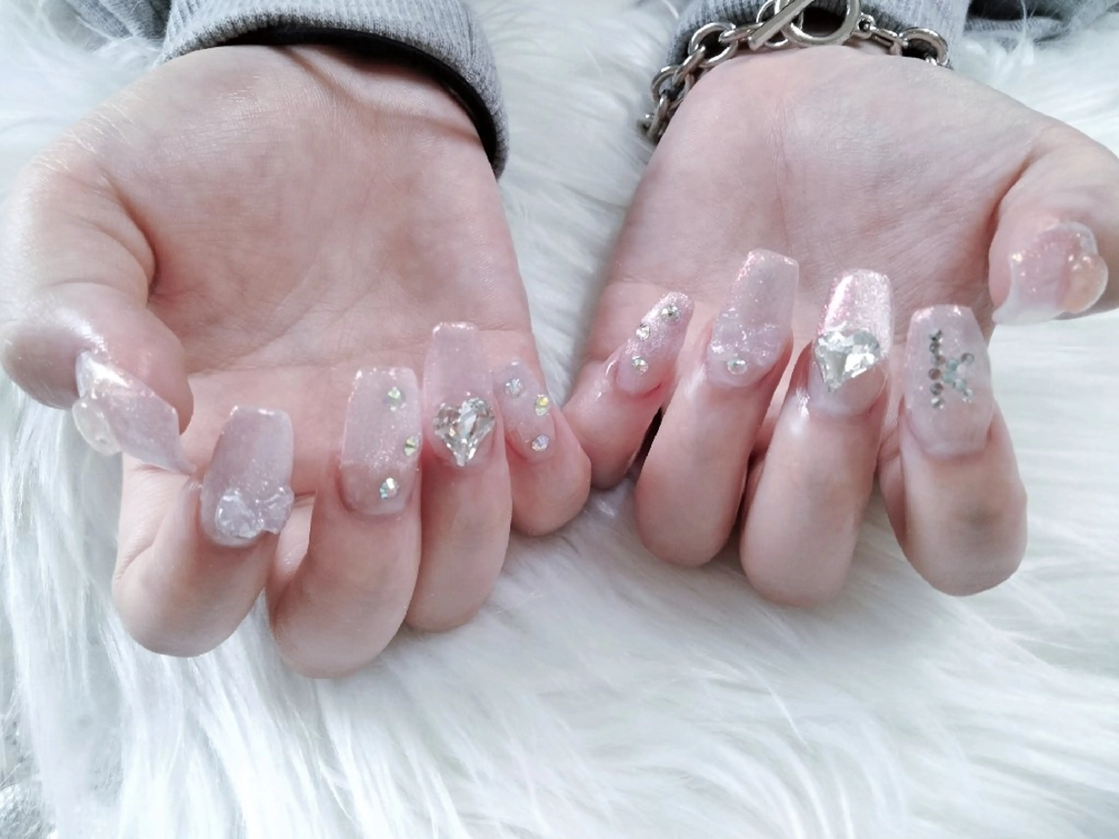 スカルプ長さ出し◇ワンカラ-orグラデーョン(ストーン2個付き❤️)ソフトジェルオフありロング料金+1000円の写真