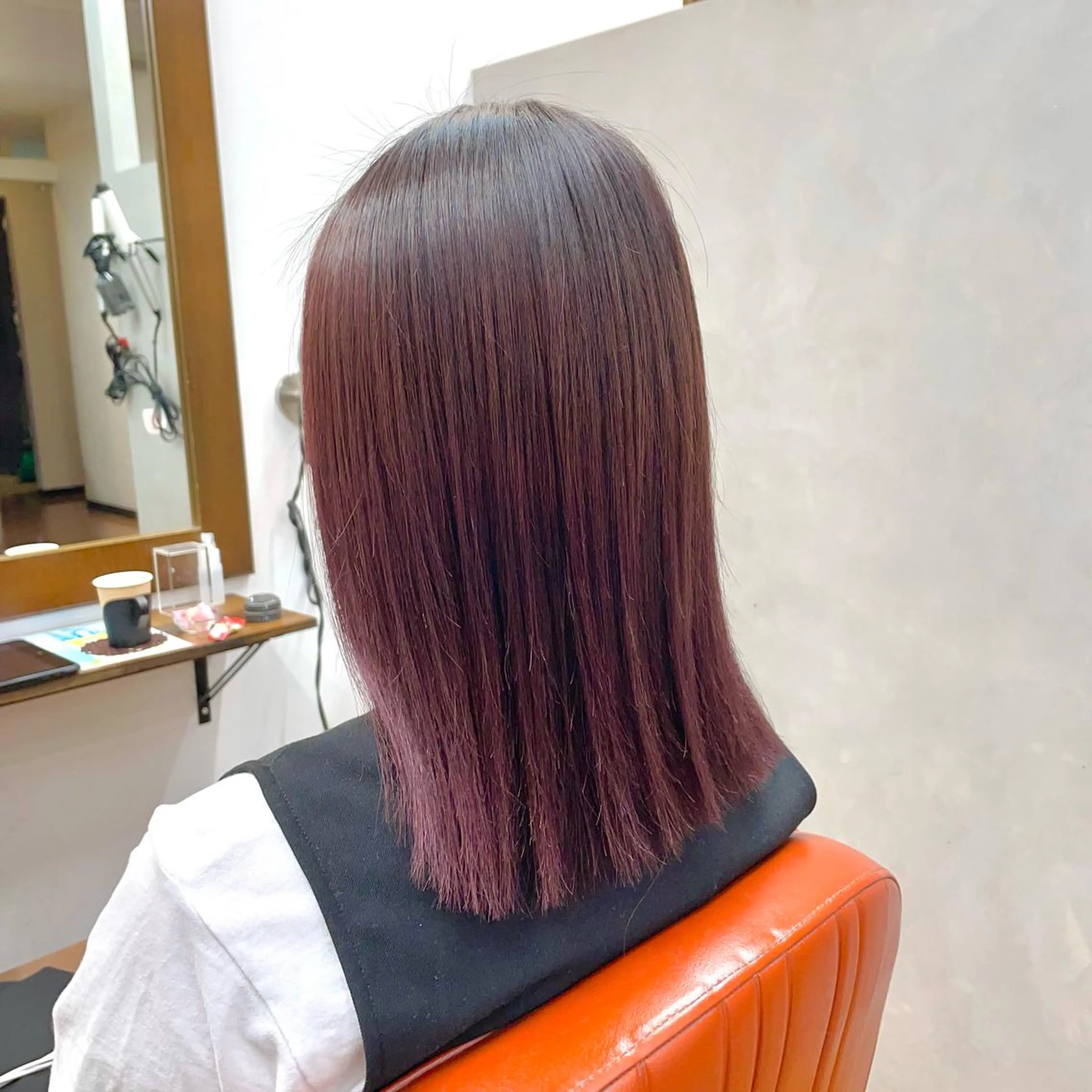 ミディアム カラー ブリーチ ケアブリーチ ピンクカラー ピンクパープル パープルカラー カット ヘアカラー 有田裕真 【ブリーチカラー】のヘアスタイル