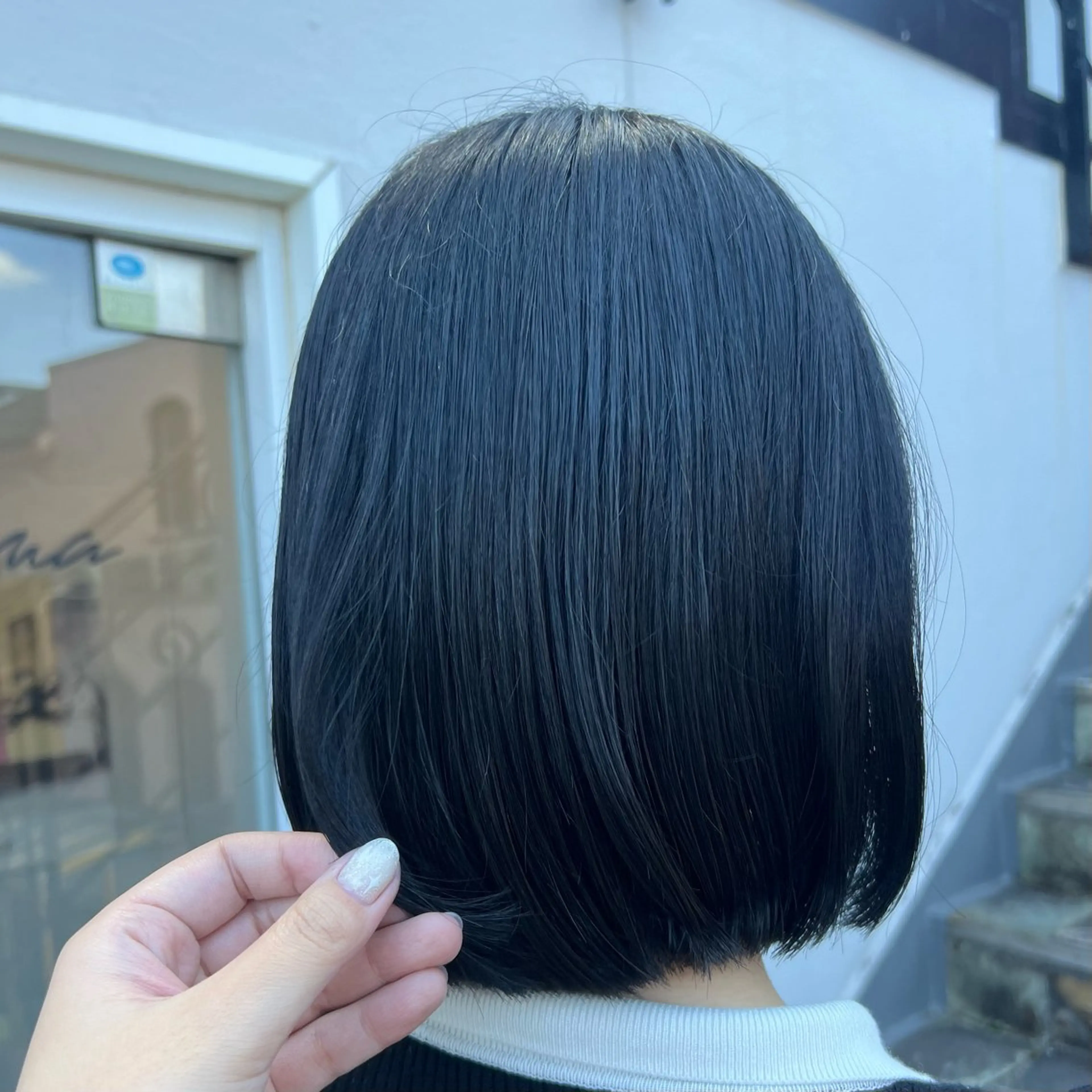 ショート カラー 黒髪 ブルーカラー ブルーブラック 🫧 harunaのヘアスタイル