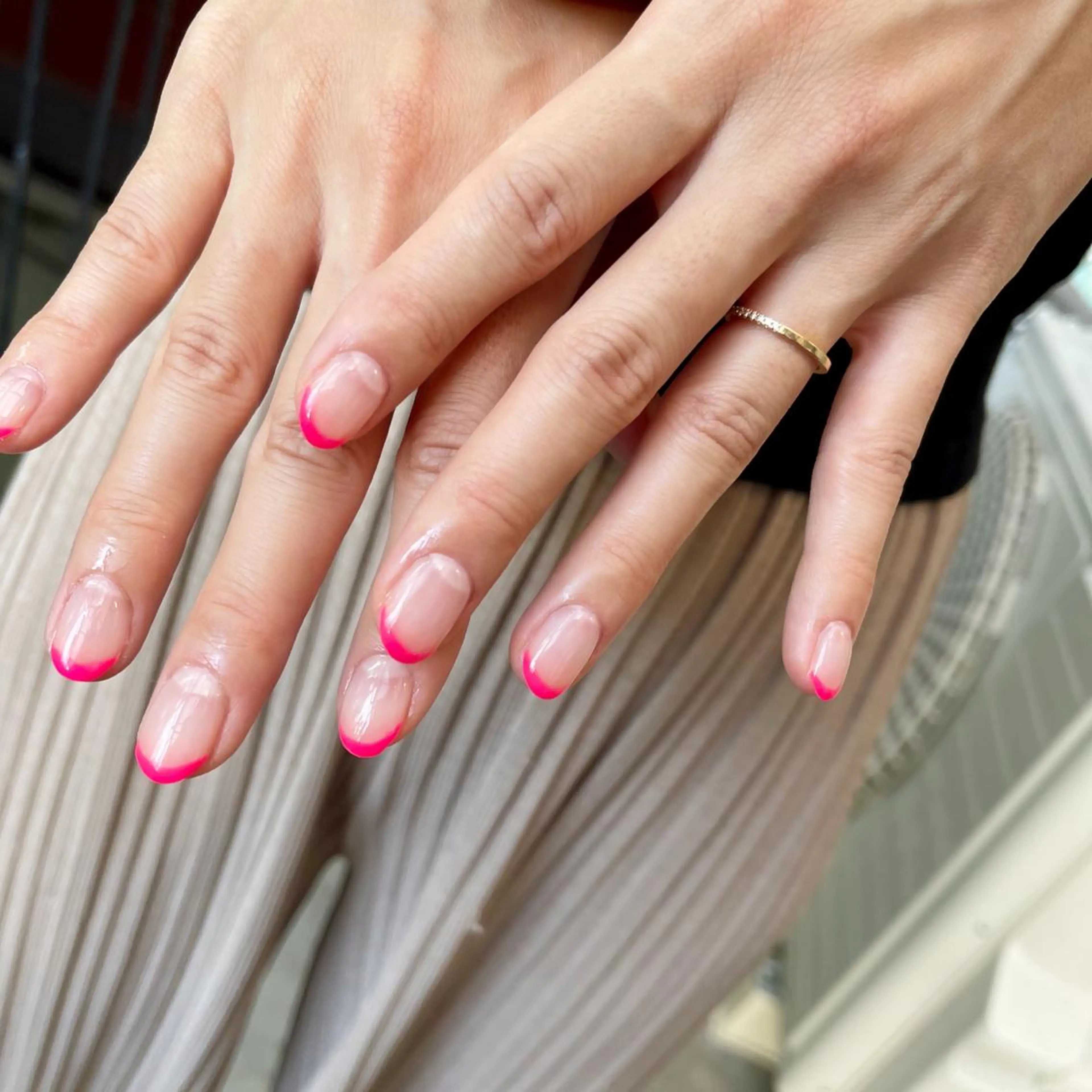 ネイル クリアネイル フレンチネイル BINEL REINAのネイルデザイン