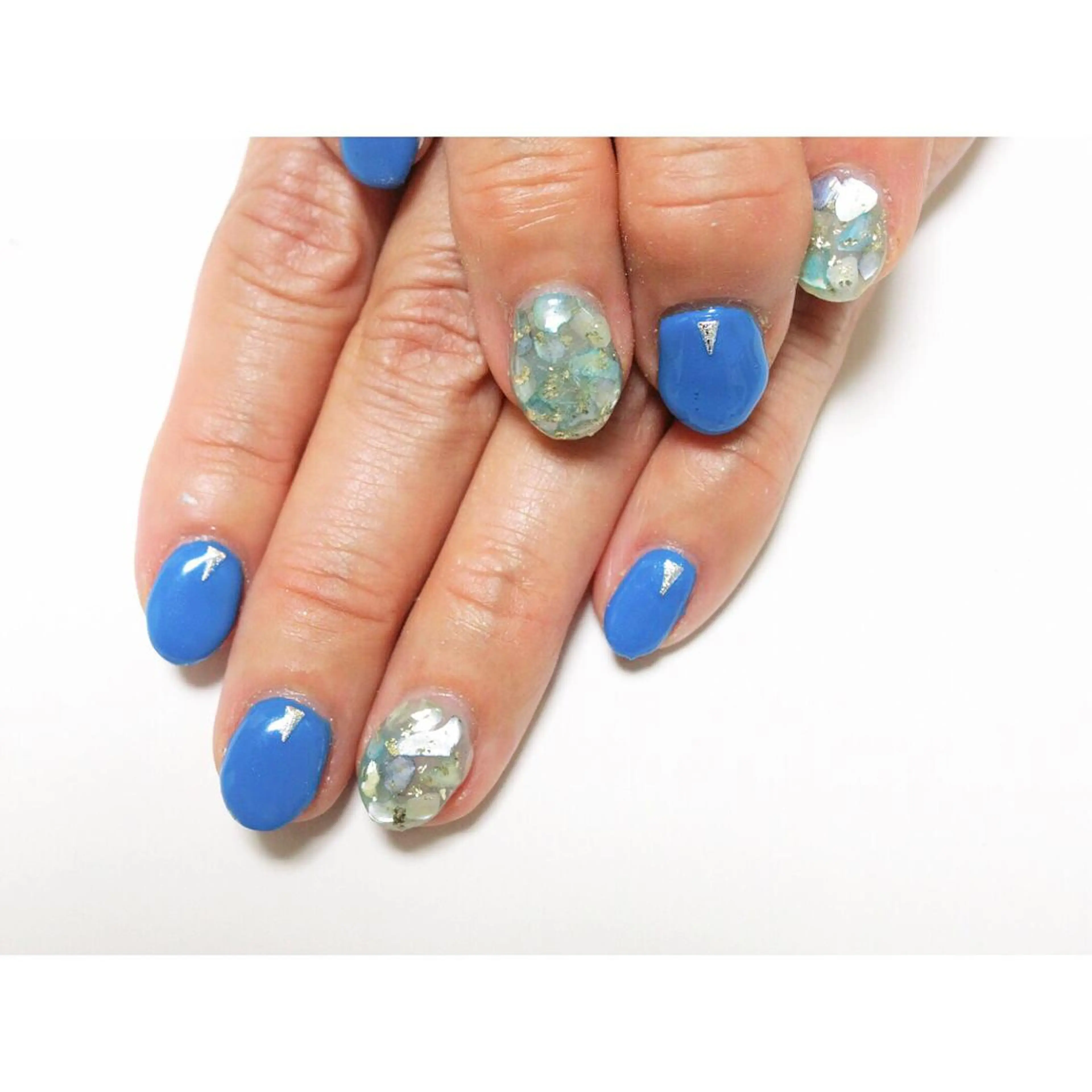 ネイル 痛ネイル/ワンホン/ フィルイン/長さだしのネイルデザイン