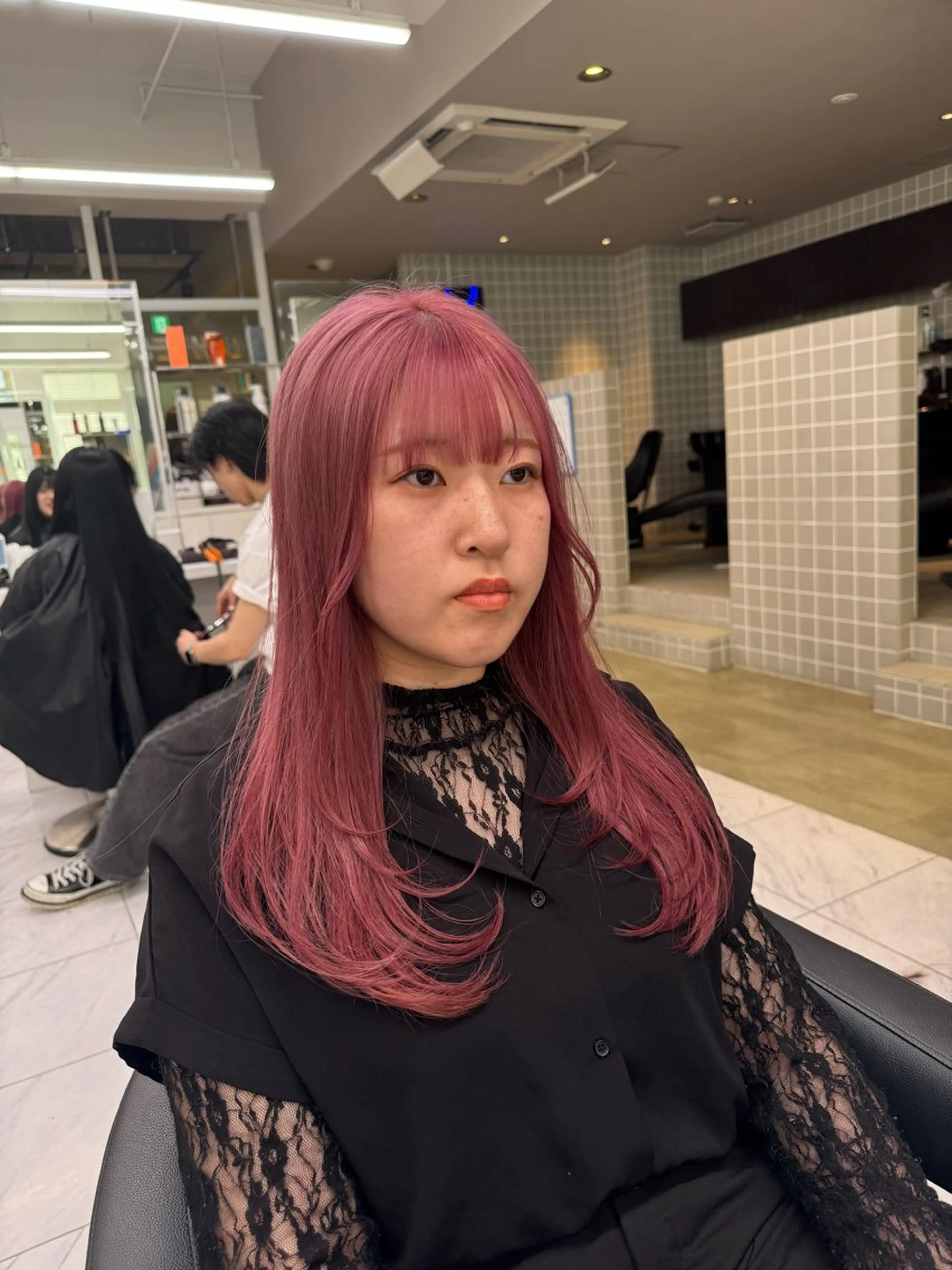 ロング カラー ヘアアレンジ flammeum所属・ハイトーン/ボブ /misakiのヘアスタイル