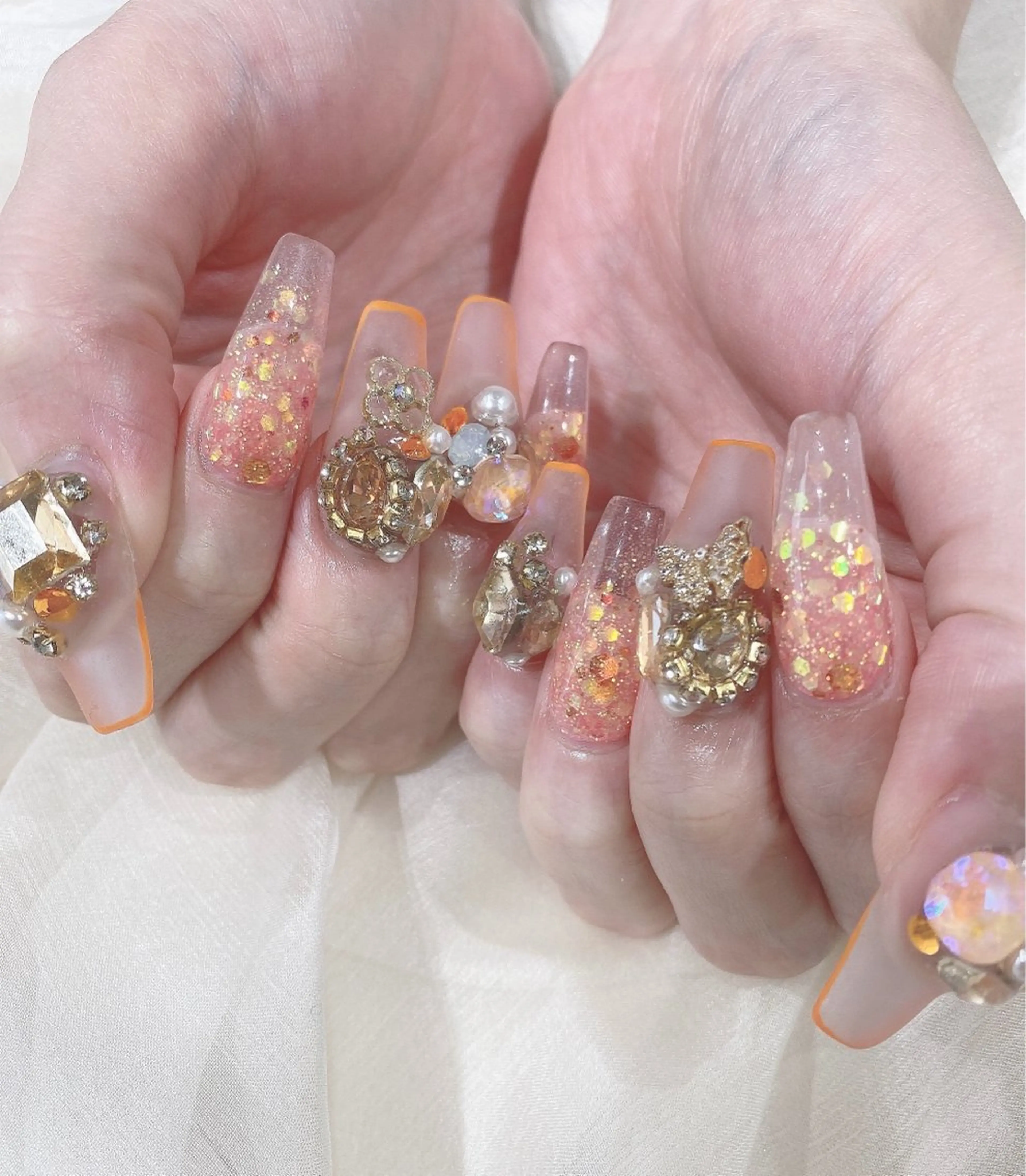 セミロング ハンドネイル JNA認定講師🌸 RIEのネイルデザイン